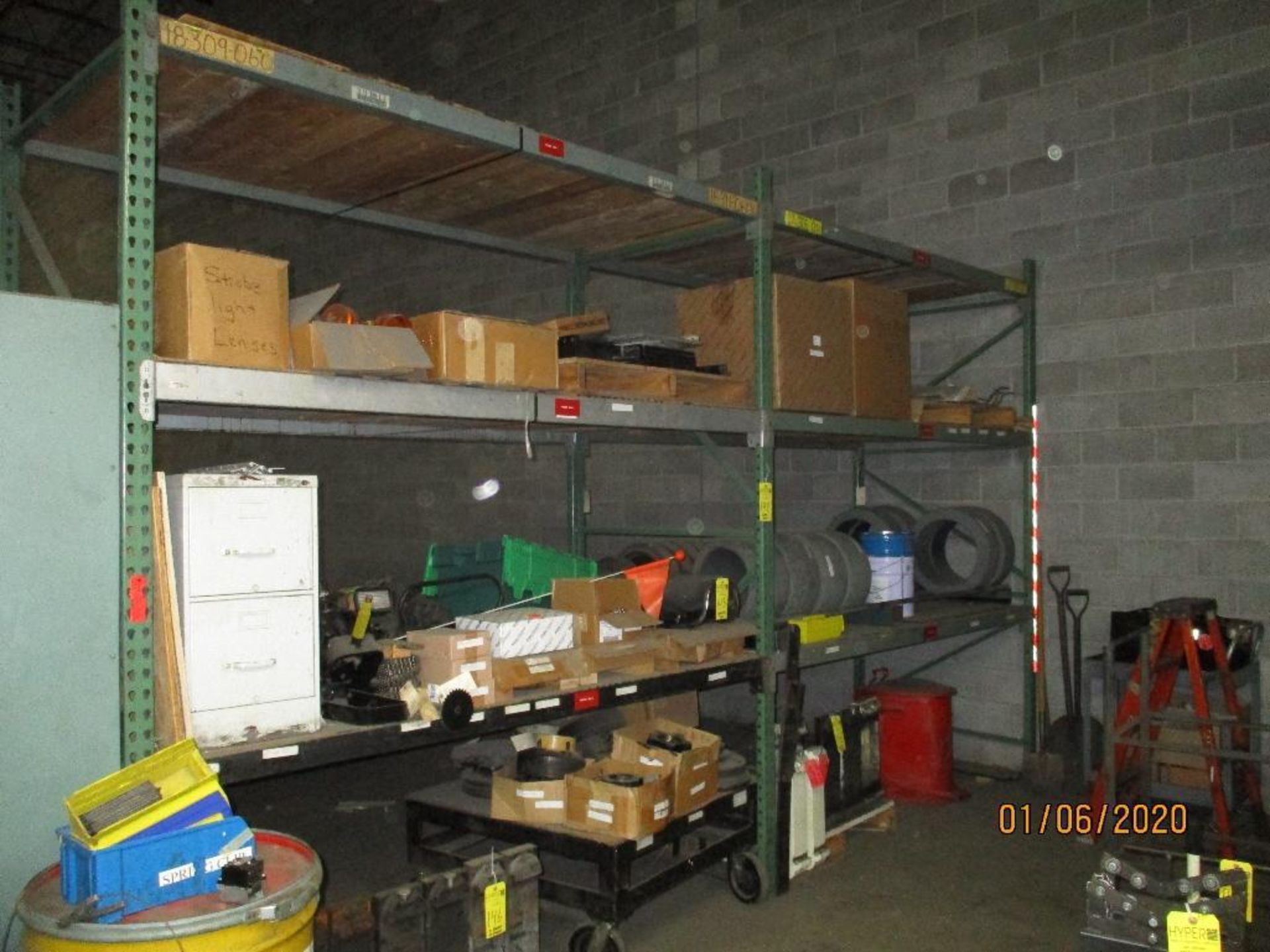 Pallet Racking, Two 10' x 38" Uprights, Three 10' x 4' Uprights, Eighteen 8' Crossbeams, NO CONTENTS - Image 2 of 2