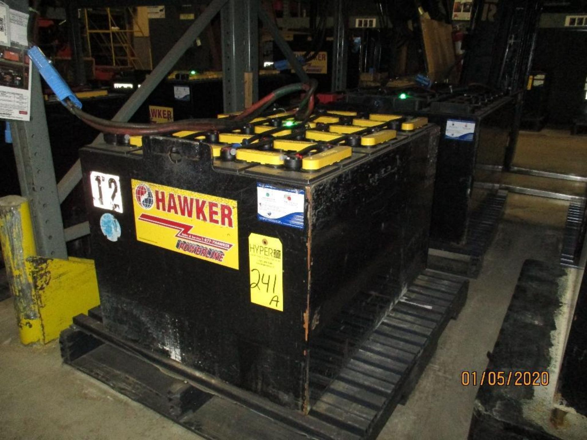 Hawker Forklift Battery (12) 595 Amp Hours, 48v, Type No. 024085F15