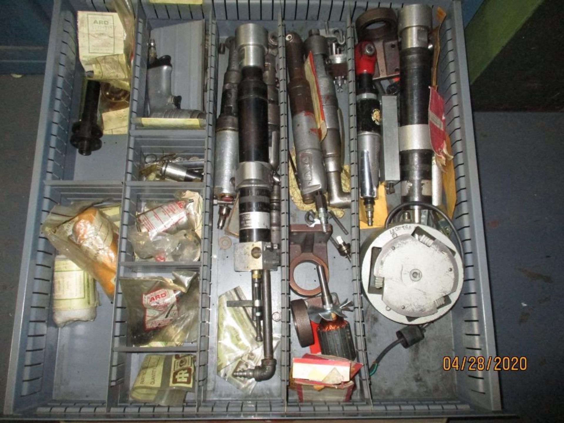 Stanley Vidmar 10 Drawer Cabinet Plus Contents Of Misc. Air Tool Parts And Air Tools - Image 11 of 11