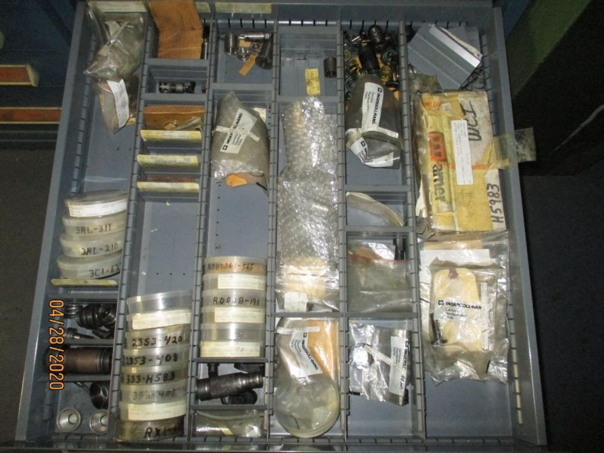 Stanley Vidmar 10 Drawer Cabinet Plus Contents Of Misc. Air Tool Parts And Air Tools - Image 9 of 11