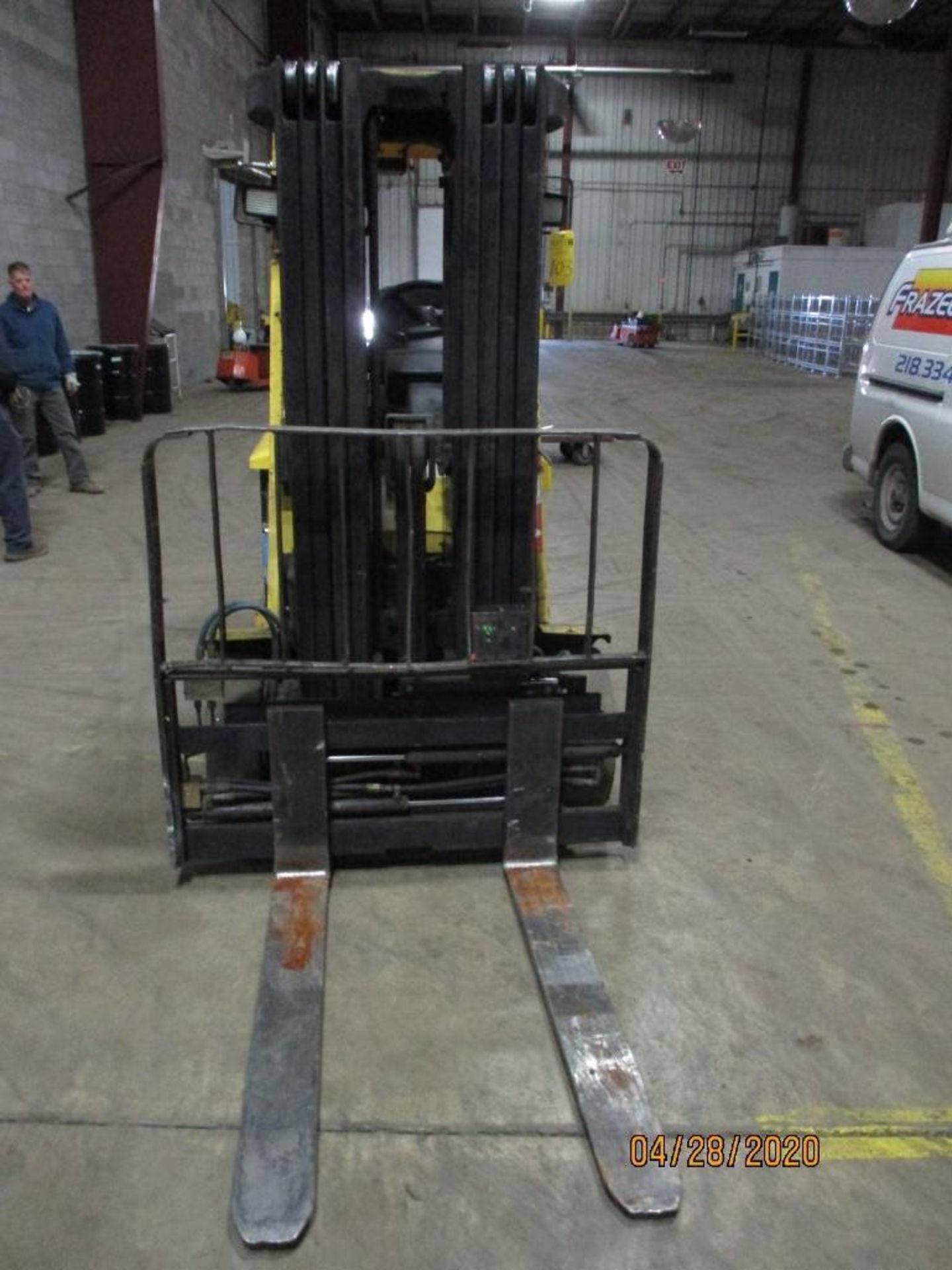 Hyster Electric Forklift (R69) Triple Mast, Side Shift, Auto Adjust 48" Forks, Approx. Height Reach - Image 5 of 6