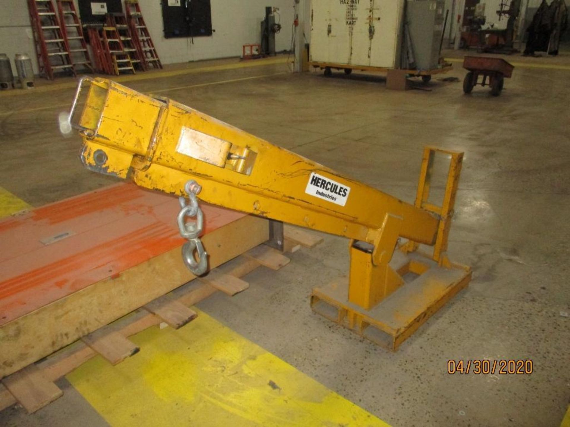 Hercules Forklift Boom Attachment, 12' Max Reach, 8,000lb Capacity, M/N B6-68P