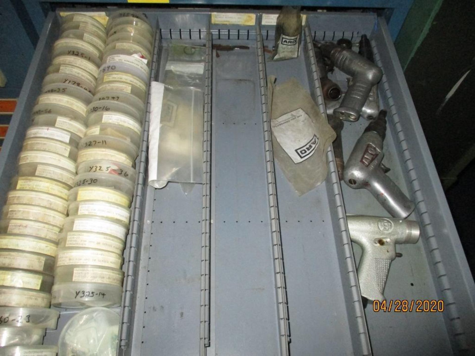 Stanley Vidmar 10 Drawer Cabinet Plus Contents Of Misc. Air Tool Parts And Air Tools - Image 2 of 11