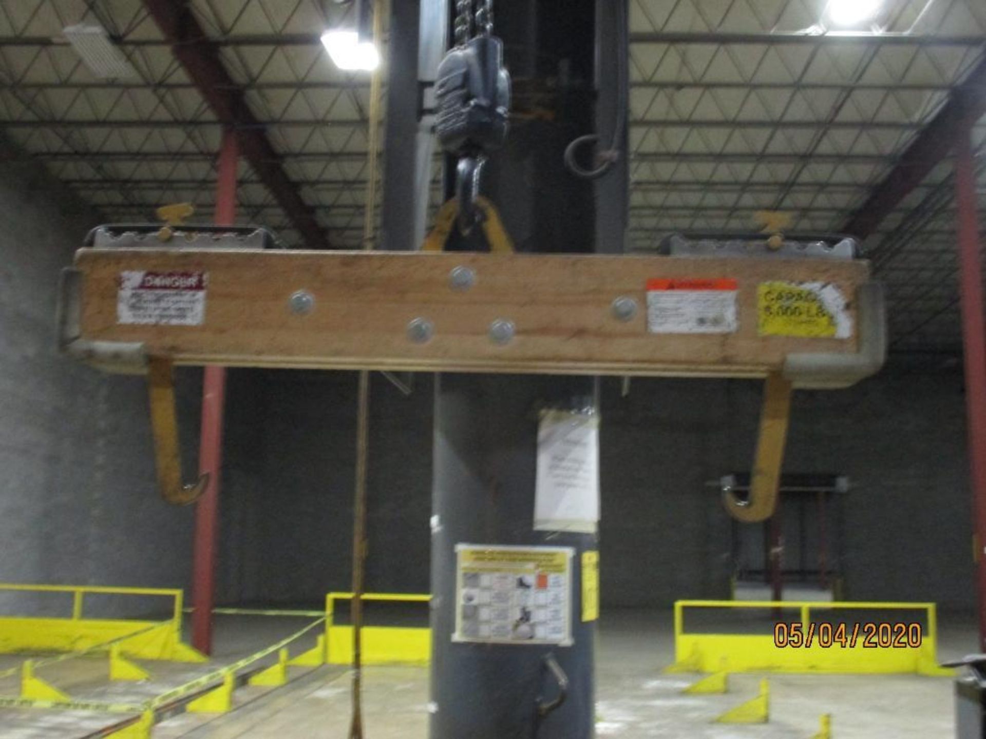 Abell-Howe 2-Ton Jib Crane With 2-Ton C.M. Lodestar Hoist And 6,000lb Battery Lifter, 13.6ft Tall x - Image 5 of 5