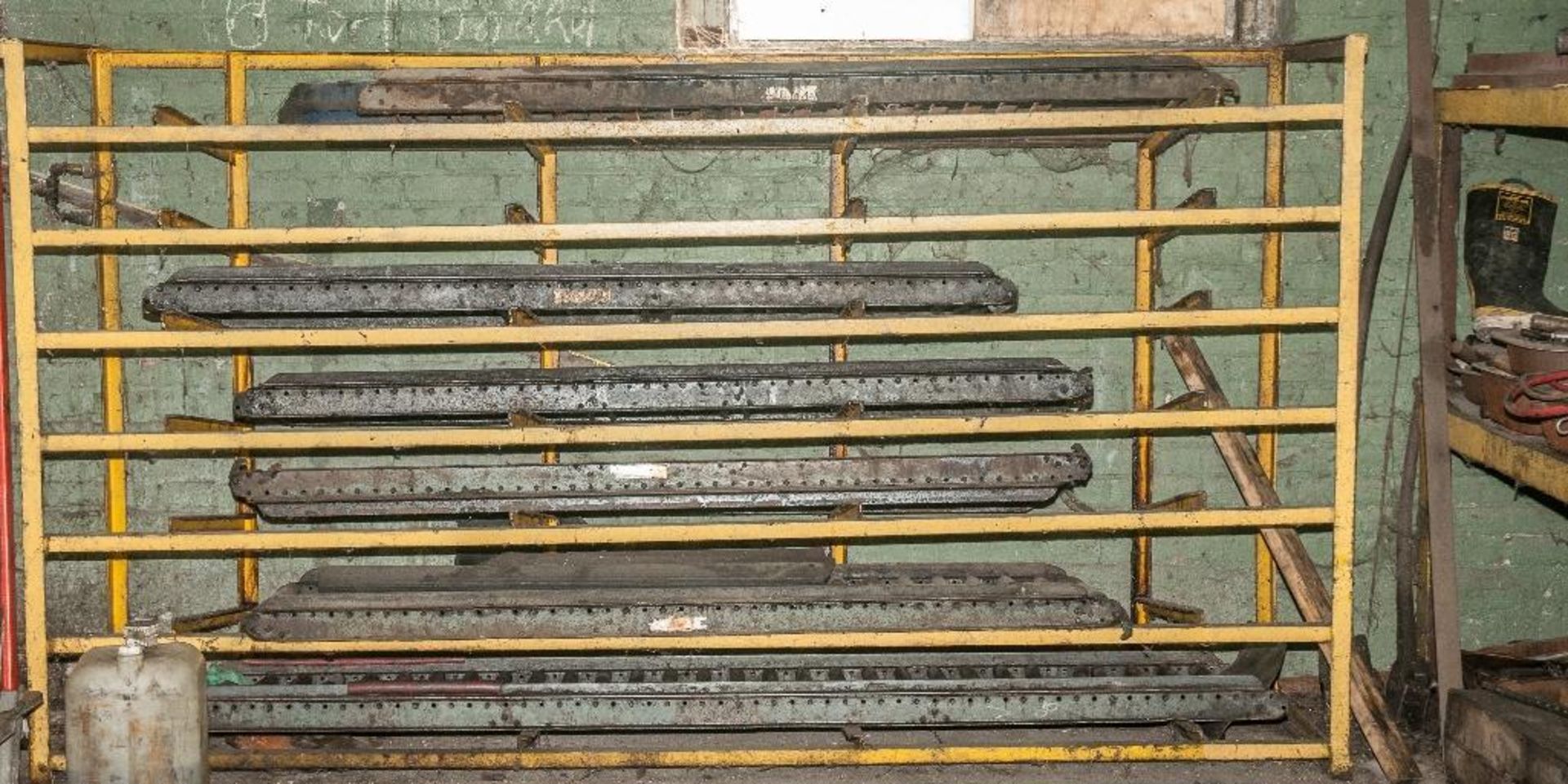 (2) Steel Shelf with Contents and Pipe Vise - Image 2 of 2