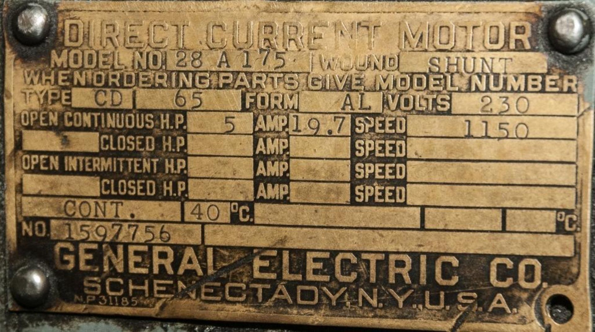 American 18" X 48" Geared Head Engine Lathe, S/N 577-46, (12) Speeds From 8 to 342 RPM - Image 5 of 6