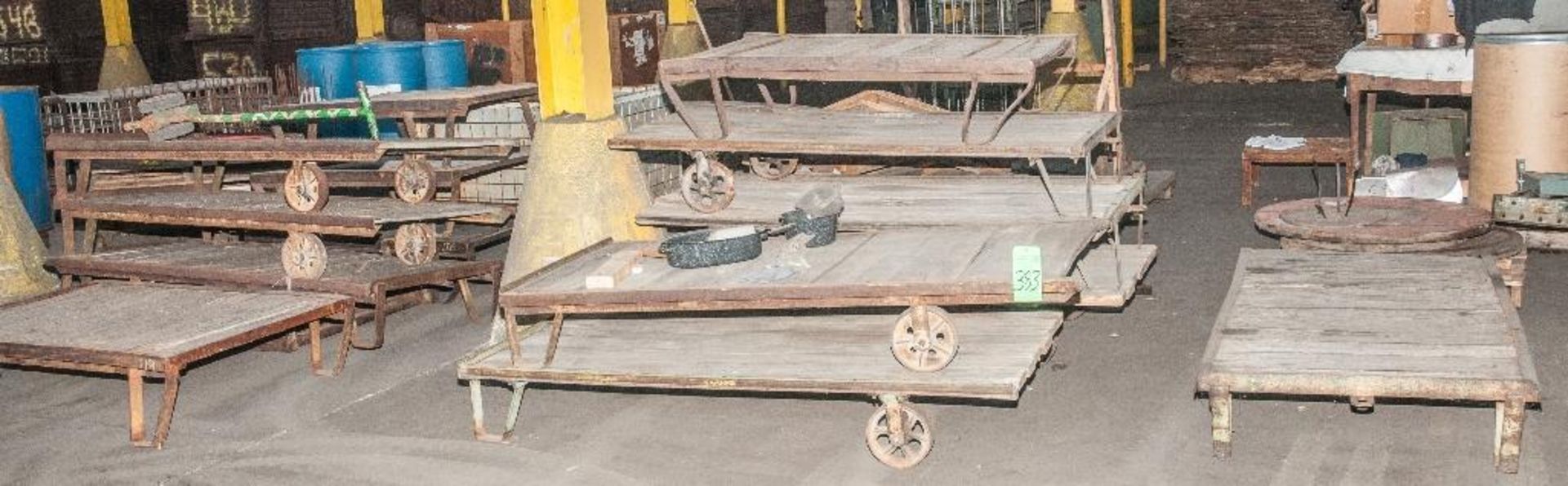 Pallet Carts, conveyor, racks