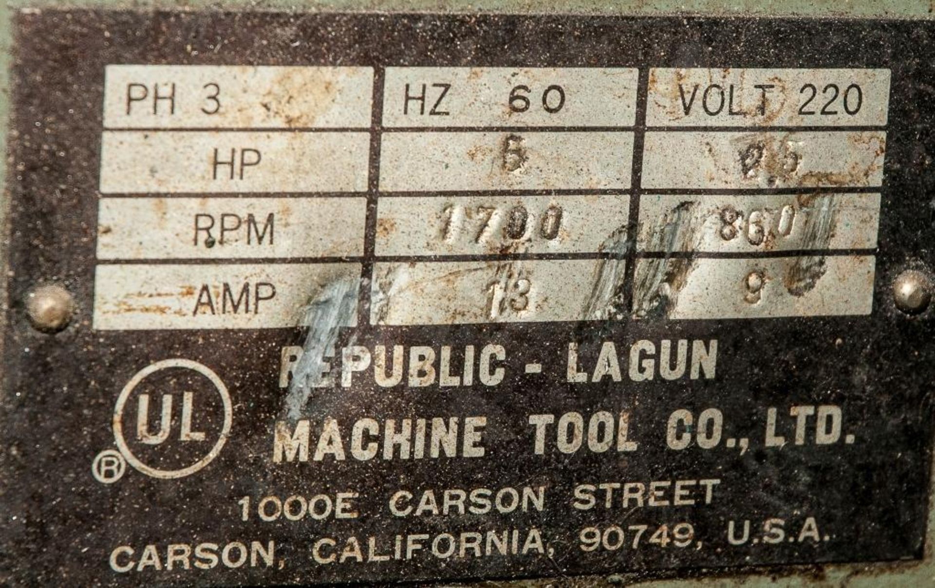 Republic 14" X 60" Geared Head Engine Lathe, S/N 14683080058, 2" Hole, (16) Speed From 40 To 2000 RP - Image 5 of 6