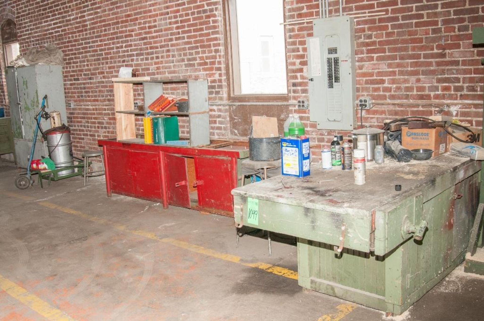 Cabinet and Two Work Benches