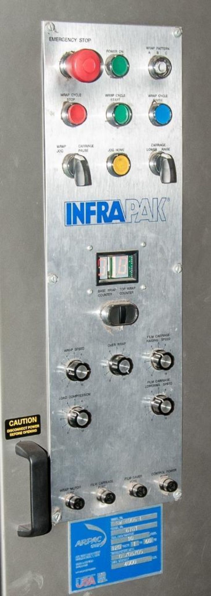 Infrapac Infrapac Pallet Wrapper, 4000 LB Cap. 1 PH, 120 V, 2005 Year, Model SW ...