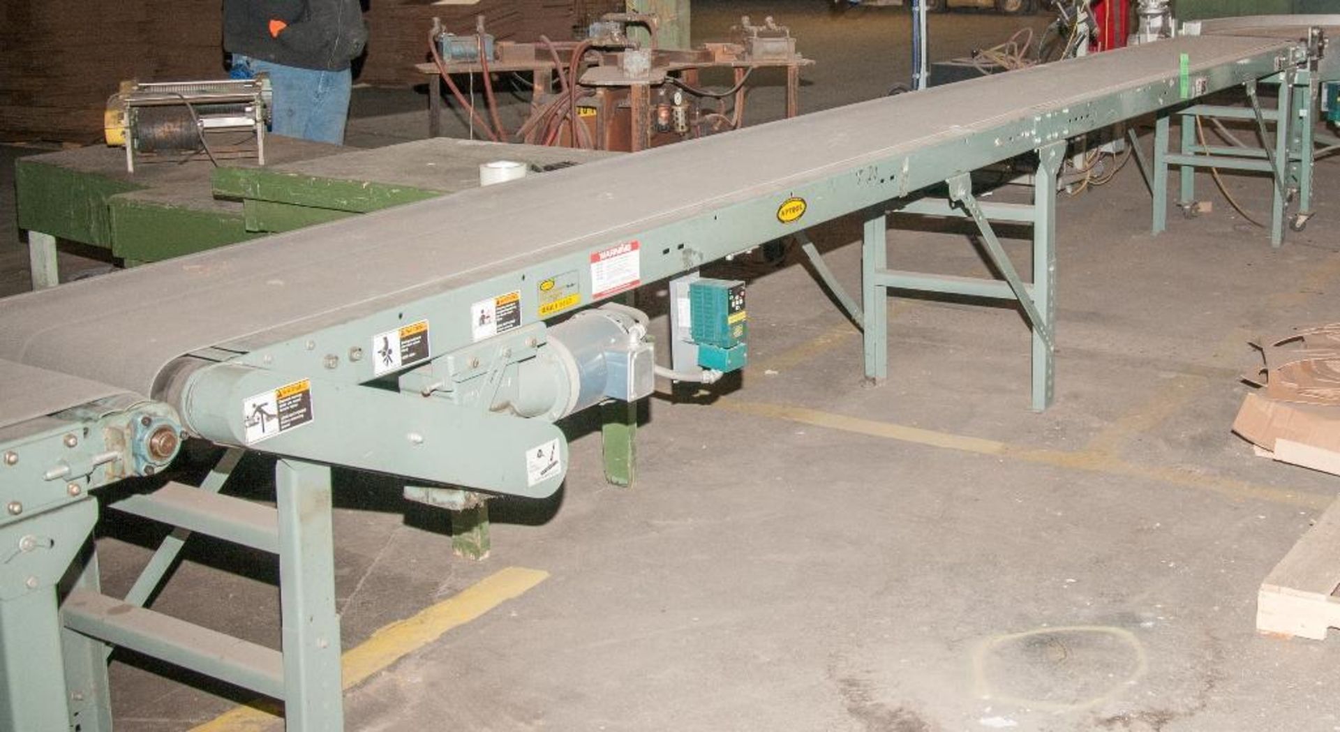 Hytrol 90 Deg Belt Conveyor And 20" W X 149" Long Belt Conveyor