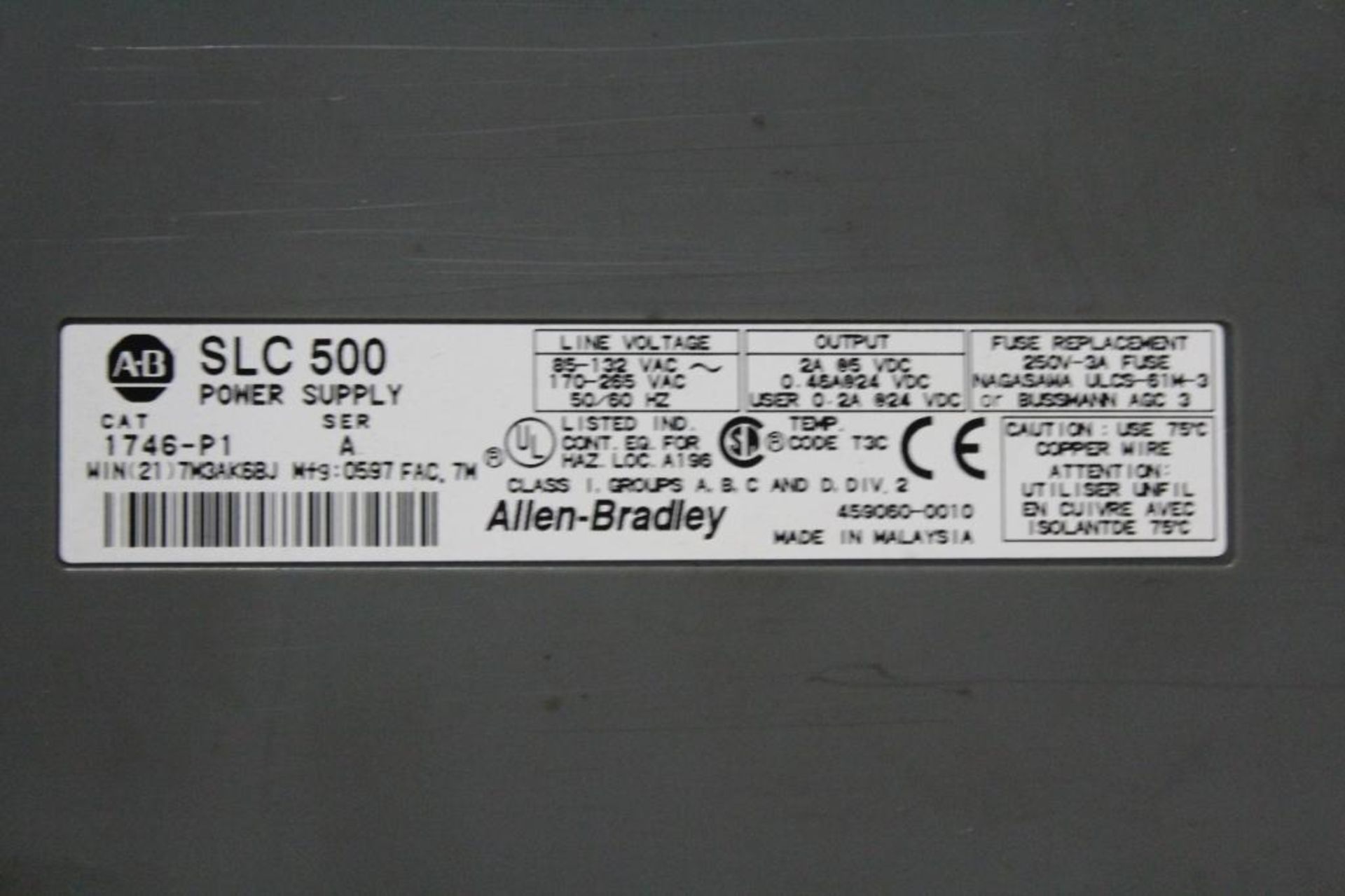 (Lot of 2) Allen-Bradley 1746 Racks w/ P1 Power Supply & Processor 1747-L524 - Image 2 of 2