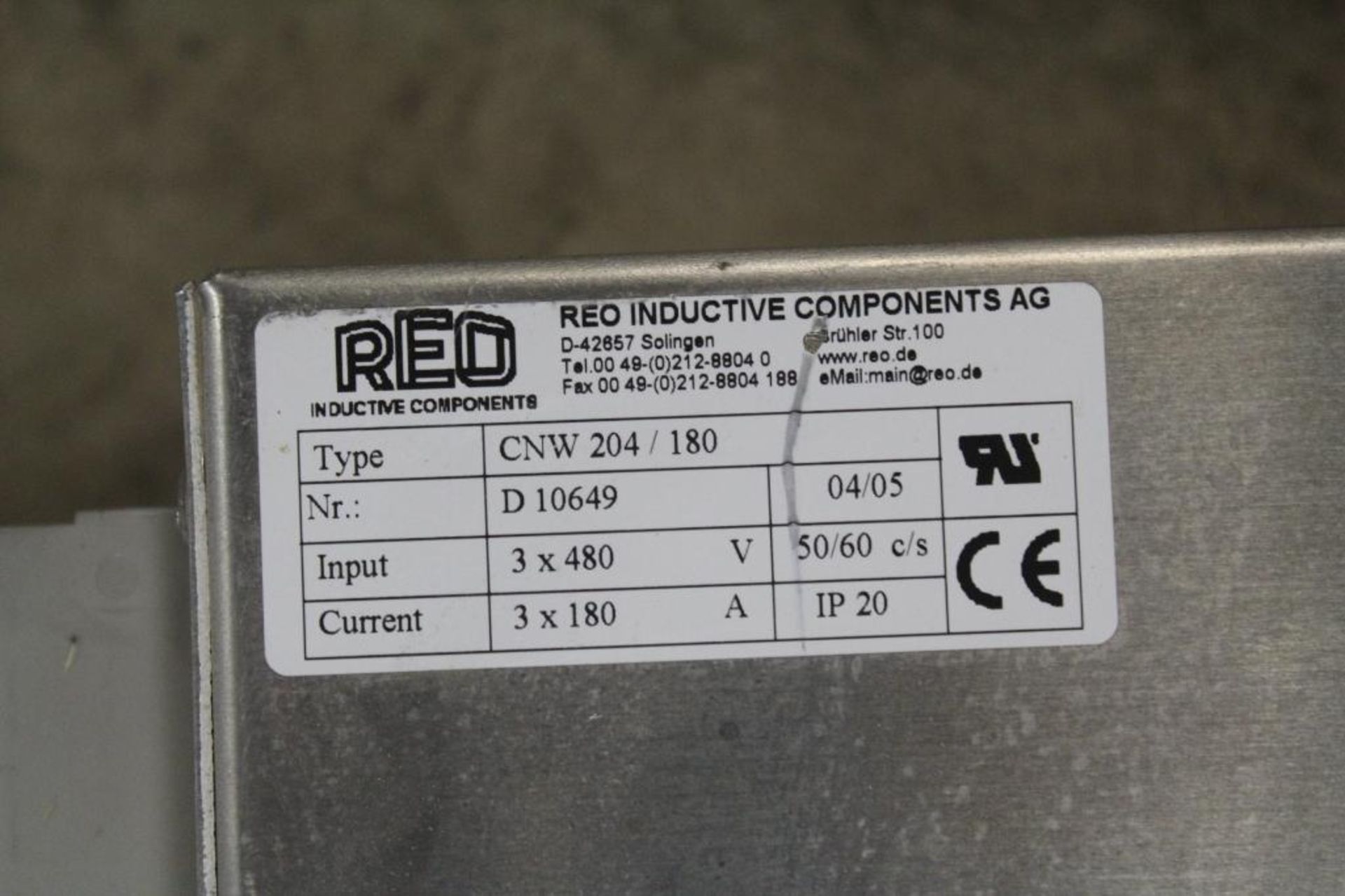 (Lot of 2) REO CNW204/180 3-Phase Main Filter - Image 2 of 2