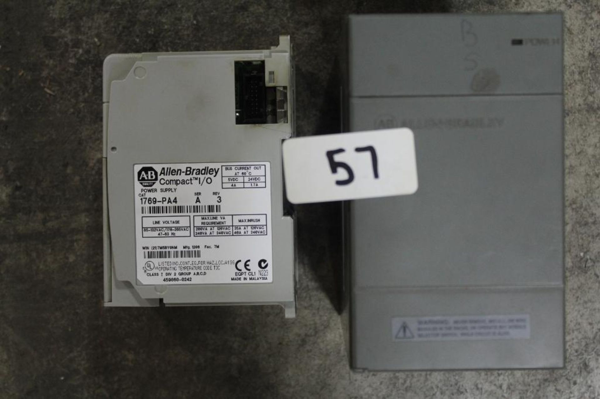 (Lot of 2) Allen-Bradley 1746-P2 & 1769-PA4 Power Supply (cosmetic damage to case)