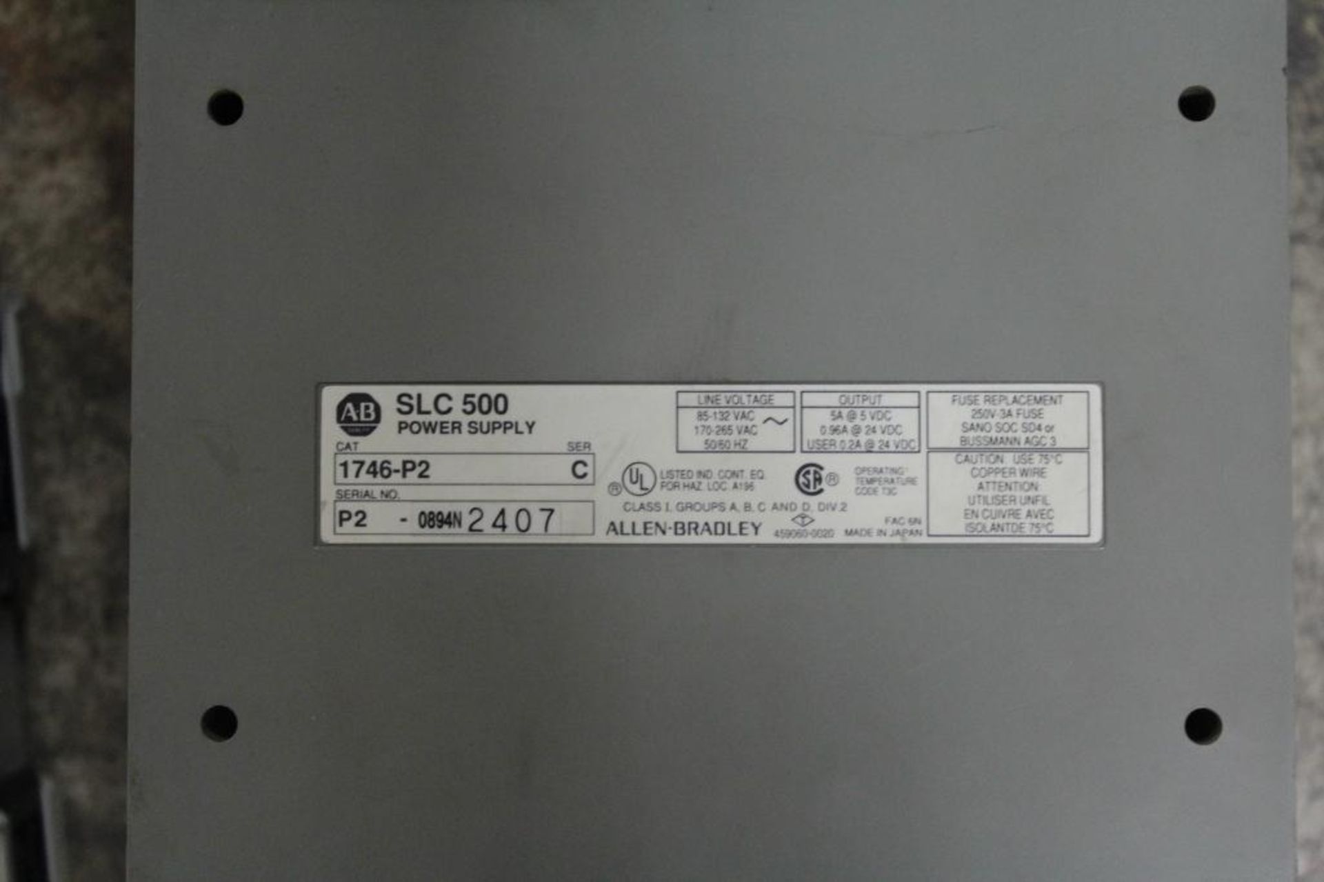 (Lot of 2) Allen-Bradley 1746-P2 & 1769-PA4 Power Supply (cosmetic damage to case) - Image 2 of 2