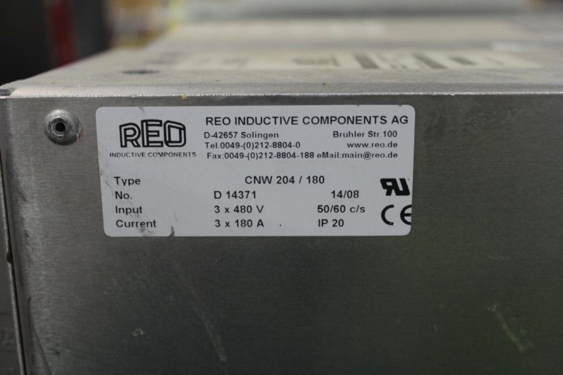 (Lot of 3) REO CNW204/180 3-Phase Main Filter - Image 2 of 2