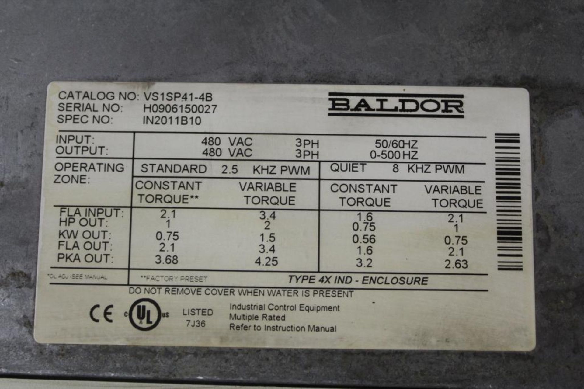 Baldor VS1SP41-4B Drive - Image 2 of 2