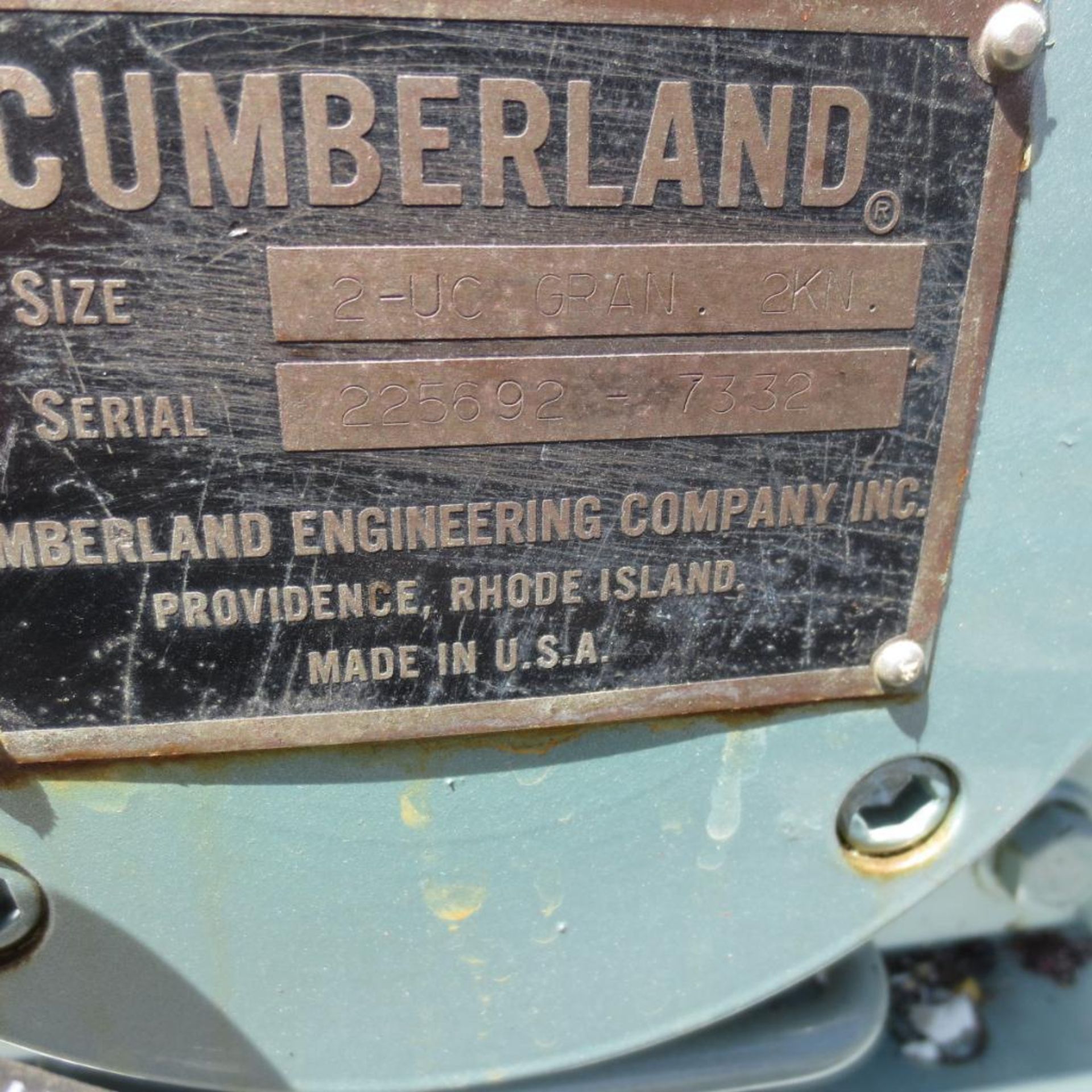 Cumberland Size 2-UC GPAN 2NK Granulator S/N: 225692-7332, 3 PH, 60 Cycles, 480V located at 707 Burl - Image 3 of 3