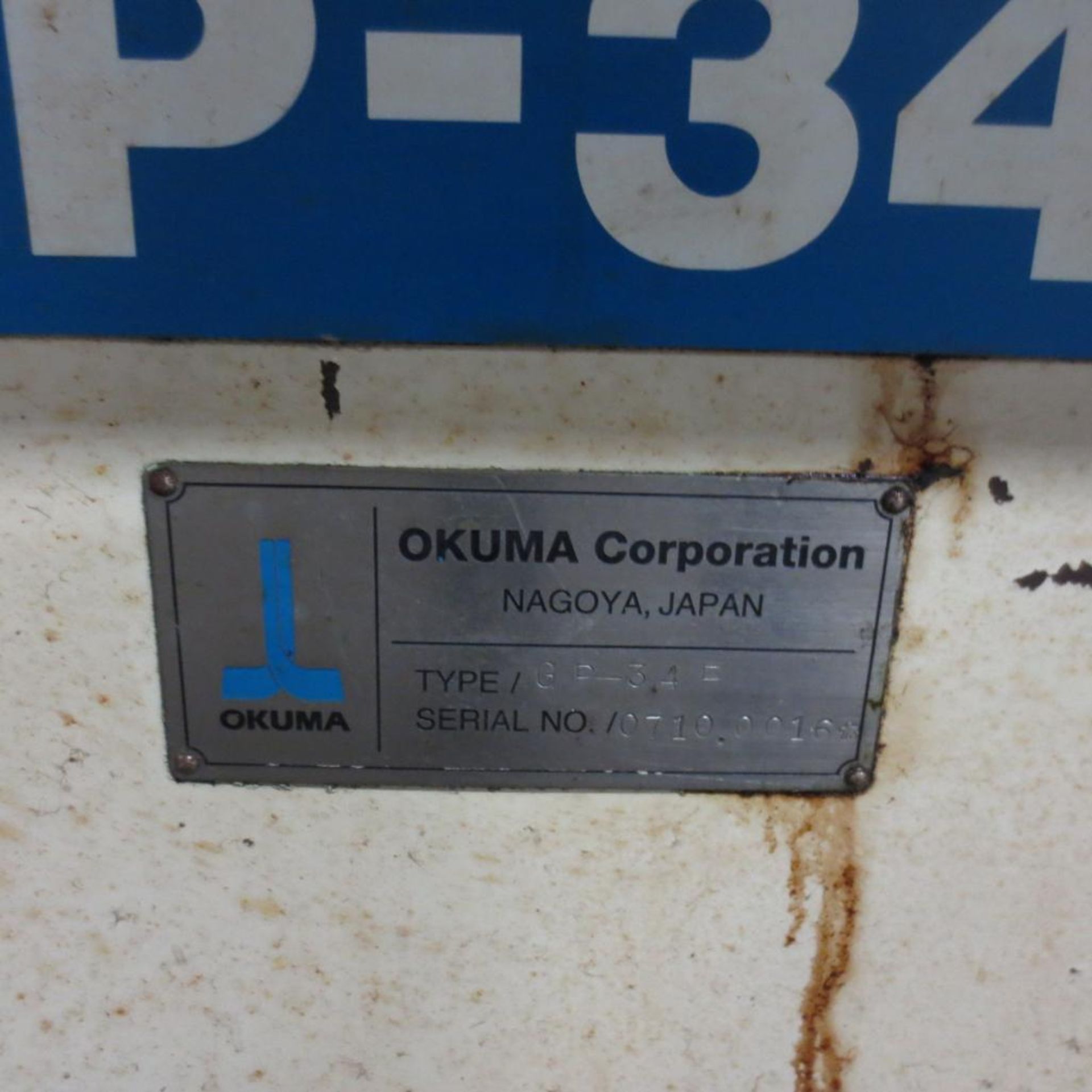 Okuma GP-34FOD CNC Cylindrical Grinder, S/N 0016. Loaidng Fee is $850.00 - Image 2 of 7