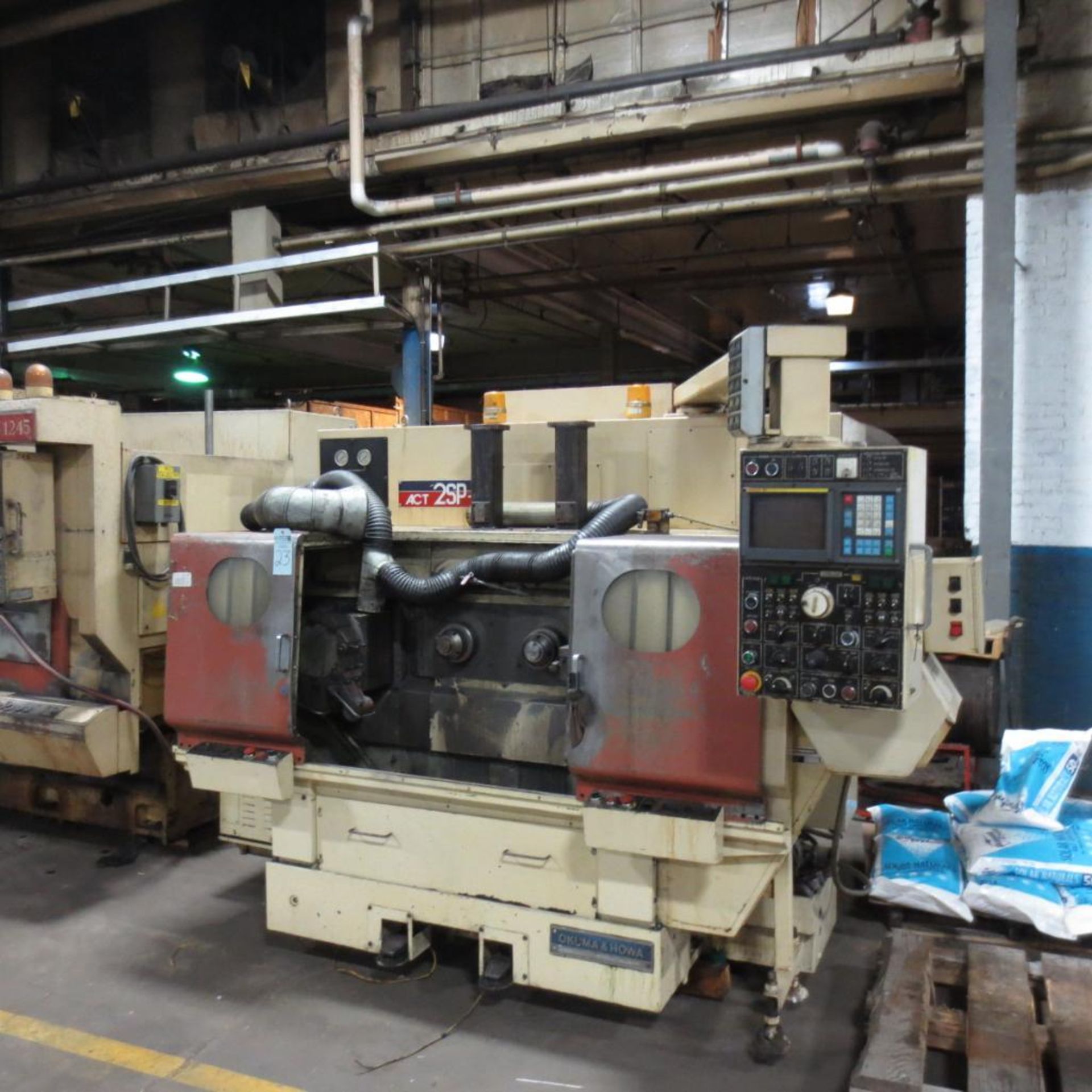 Okuma & Howa Model ACT2SP-2 Twin Spindle CNC Turning Center, S/N 8098, Fanuc OT CNC Control. Loading