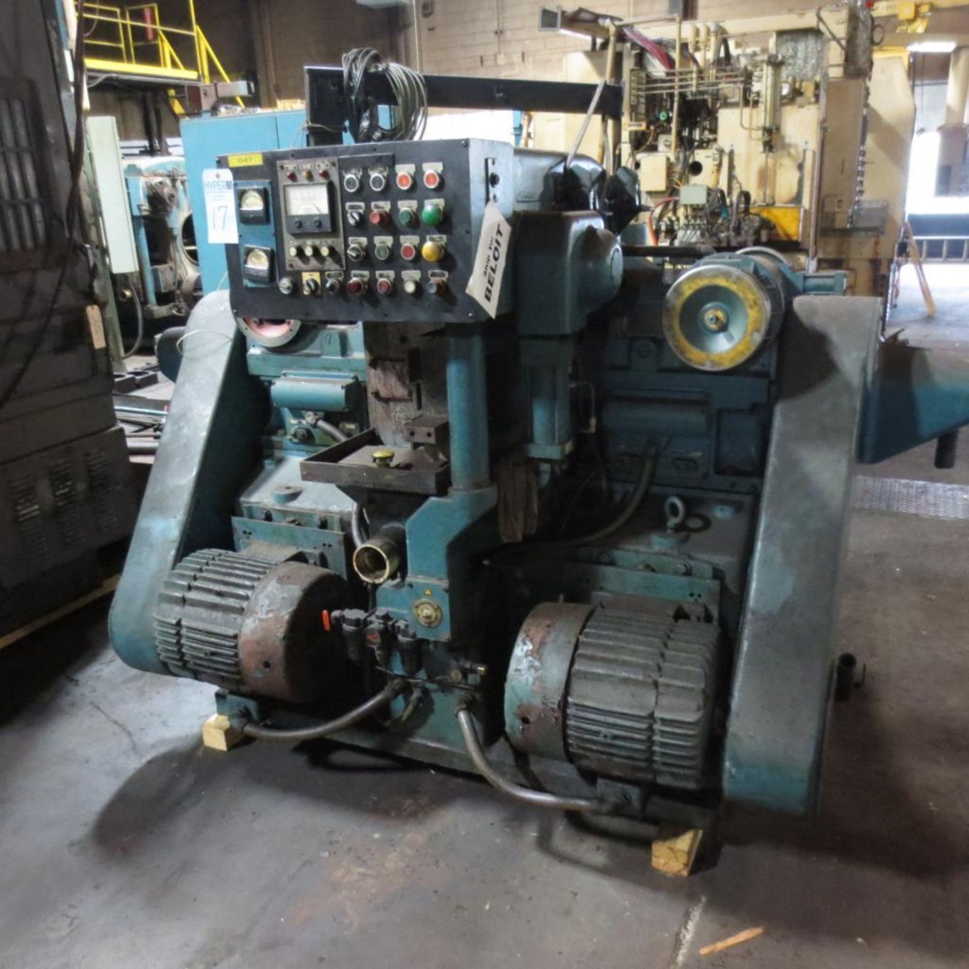 Besly Model DH6 Double Disc Grinder (2) 25-HP Motor Drives, Push-Button Control. Loading Fee is $550