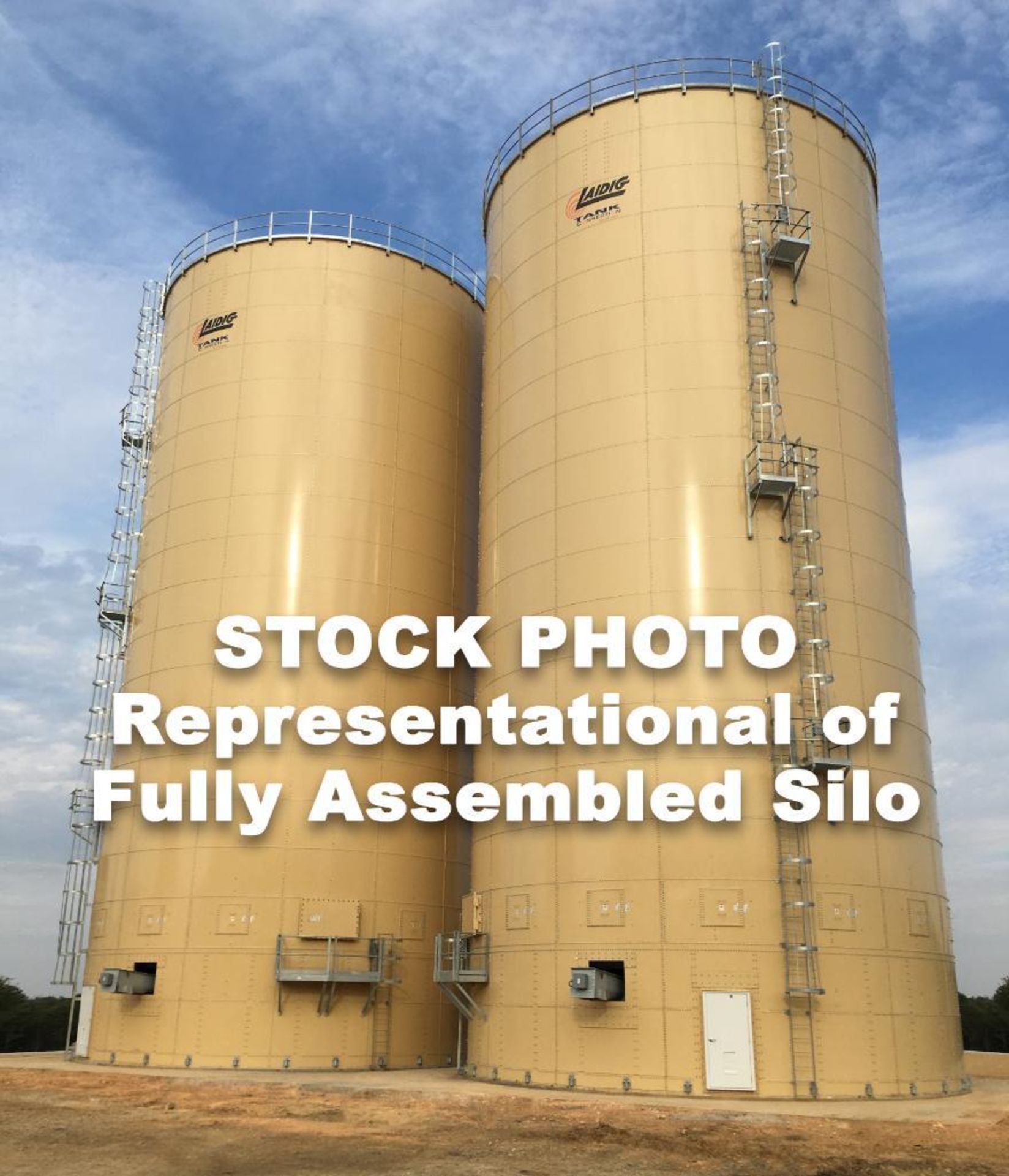 46.16' x 69.02', Steel Bolted Silo, Never Erected-On ground, Appox. 69,670 cu ft, 115 mph wind condi