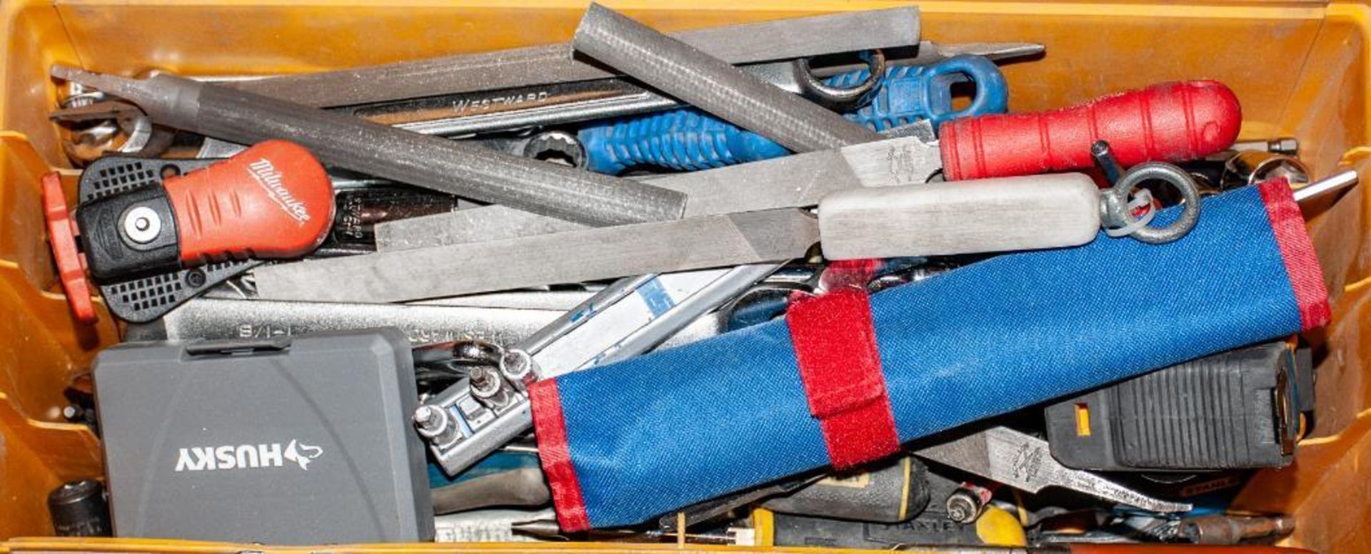 Lot c/o: (2) Westward Toolboxes w/ Tools, Combination Wrenches, Sockets, Files, Tape Measures, Plier - Image 2 of 3