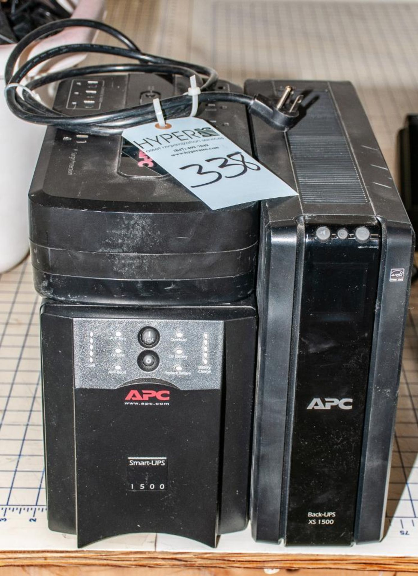 (3) APC Battery Back-Ups, ES750, Smart UPS 1500, XS 1500