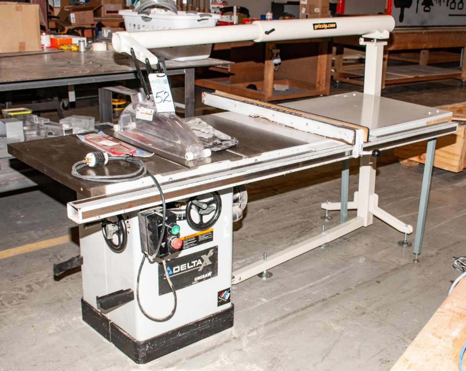 Delta X5 Unisaw Table Saw s/n 03E34152, 27 x 84" Table, w/Biesemeyer T-Square Fence, 3-HP, 230v and