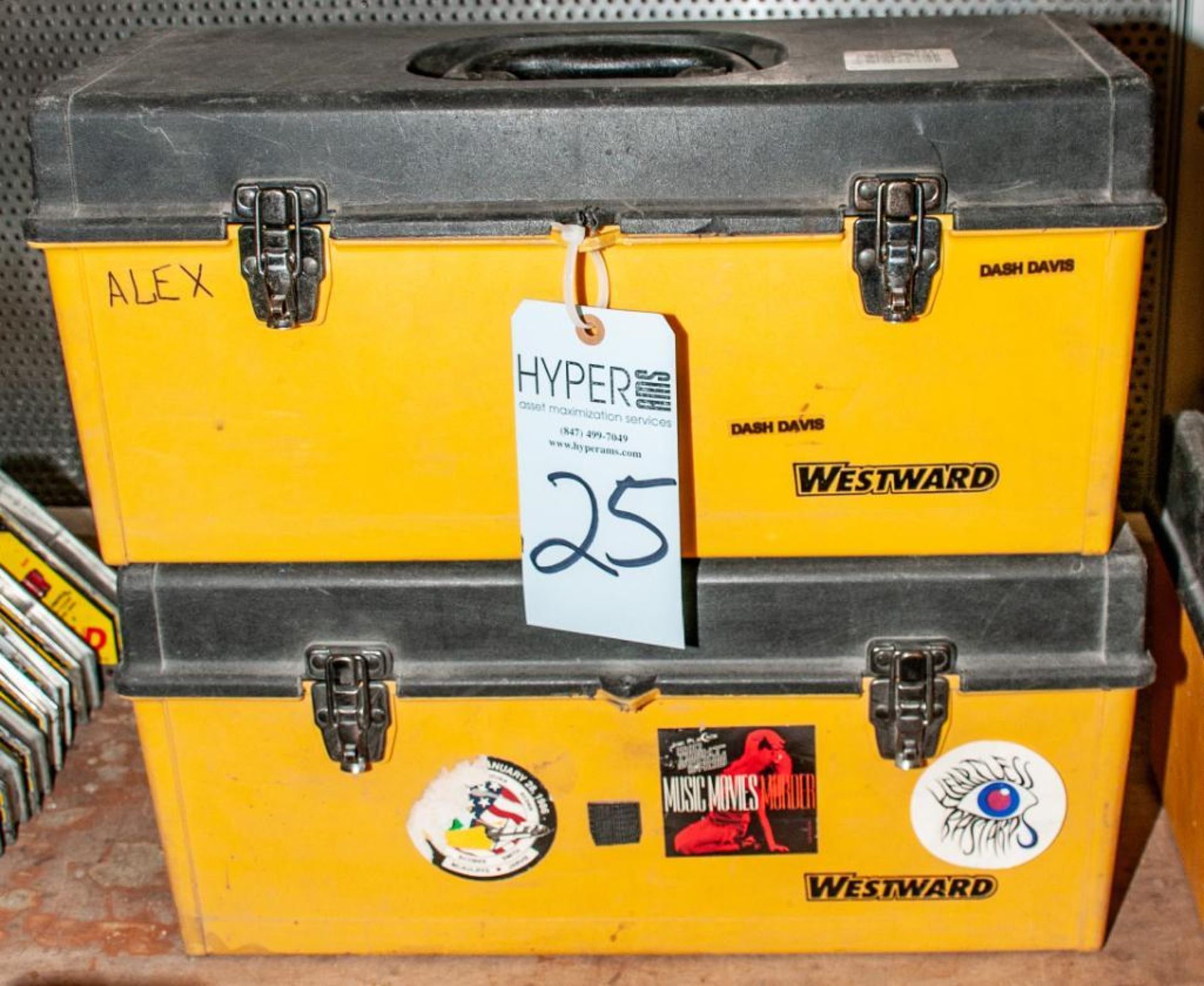 Lot c/o: (2) Westward Toolboxes w/ Tools, Combination Wrenches, Sockets, Files, Tape Measures, Plier