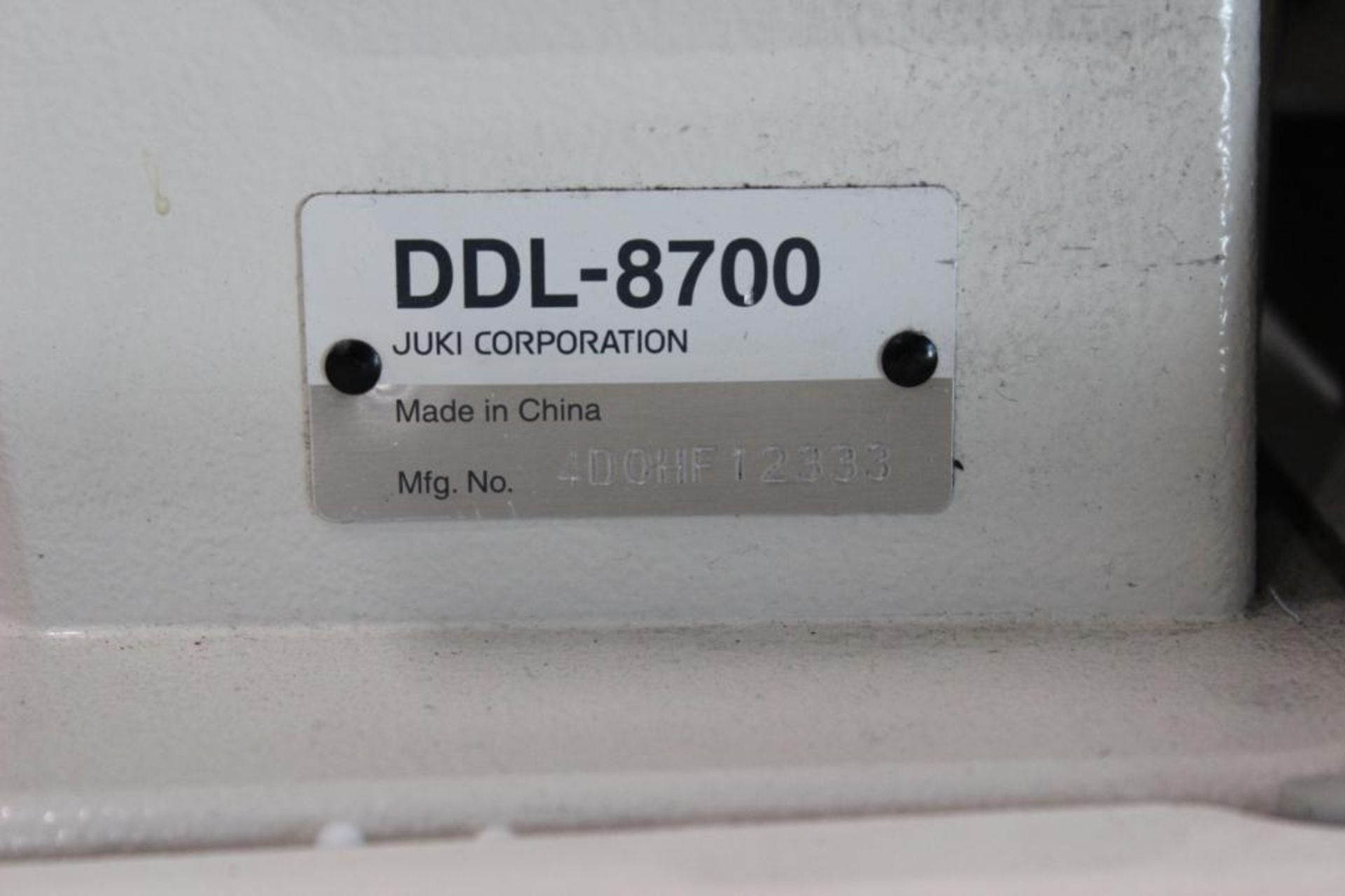 Juki model DDL-8700 sewing machine s/n 400HF12333 w/Sewing Table - Image 2 of 4