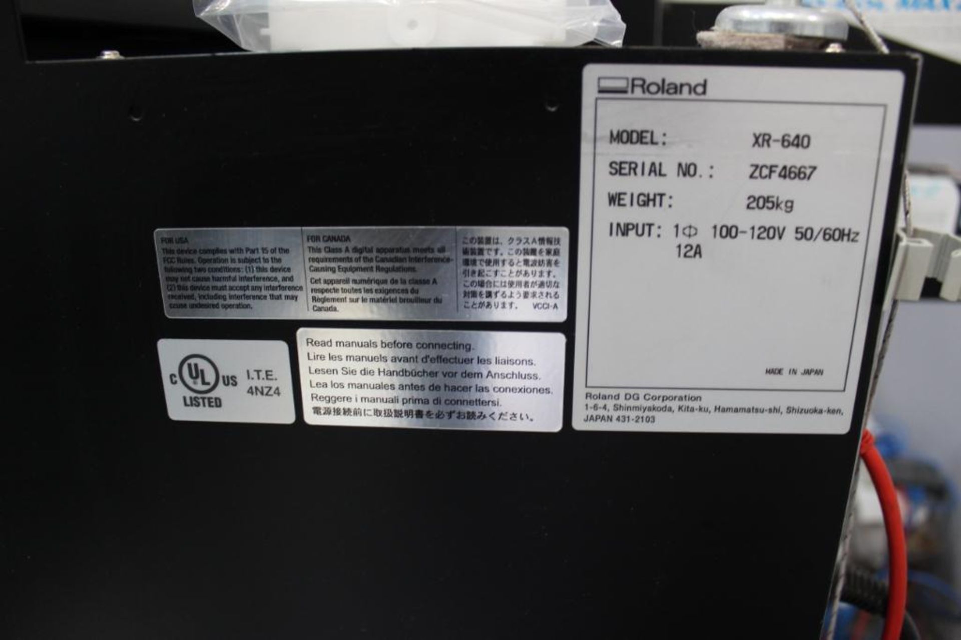Roland SolJet Pro4 XR-640 Wide Format Printer s/n ZCF4667 - Image 8 of 9