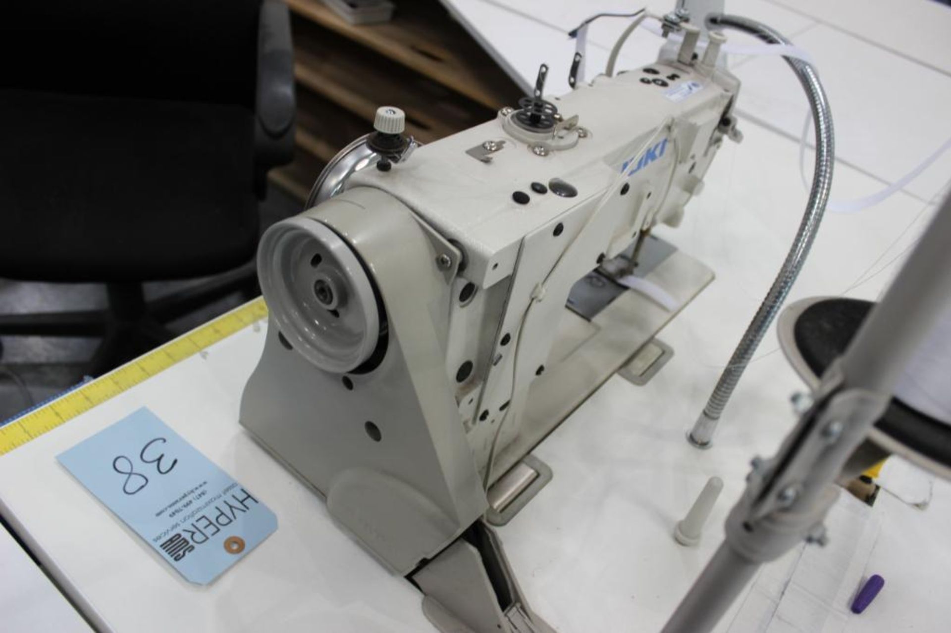 Juki model LH-3578A two needle sewing machine s/n 8L3JK00549 w/Sewing Table - Image 5 of 5