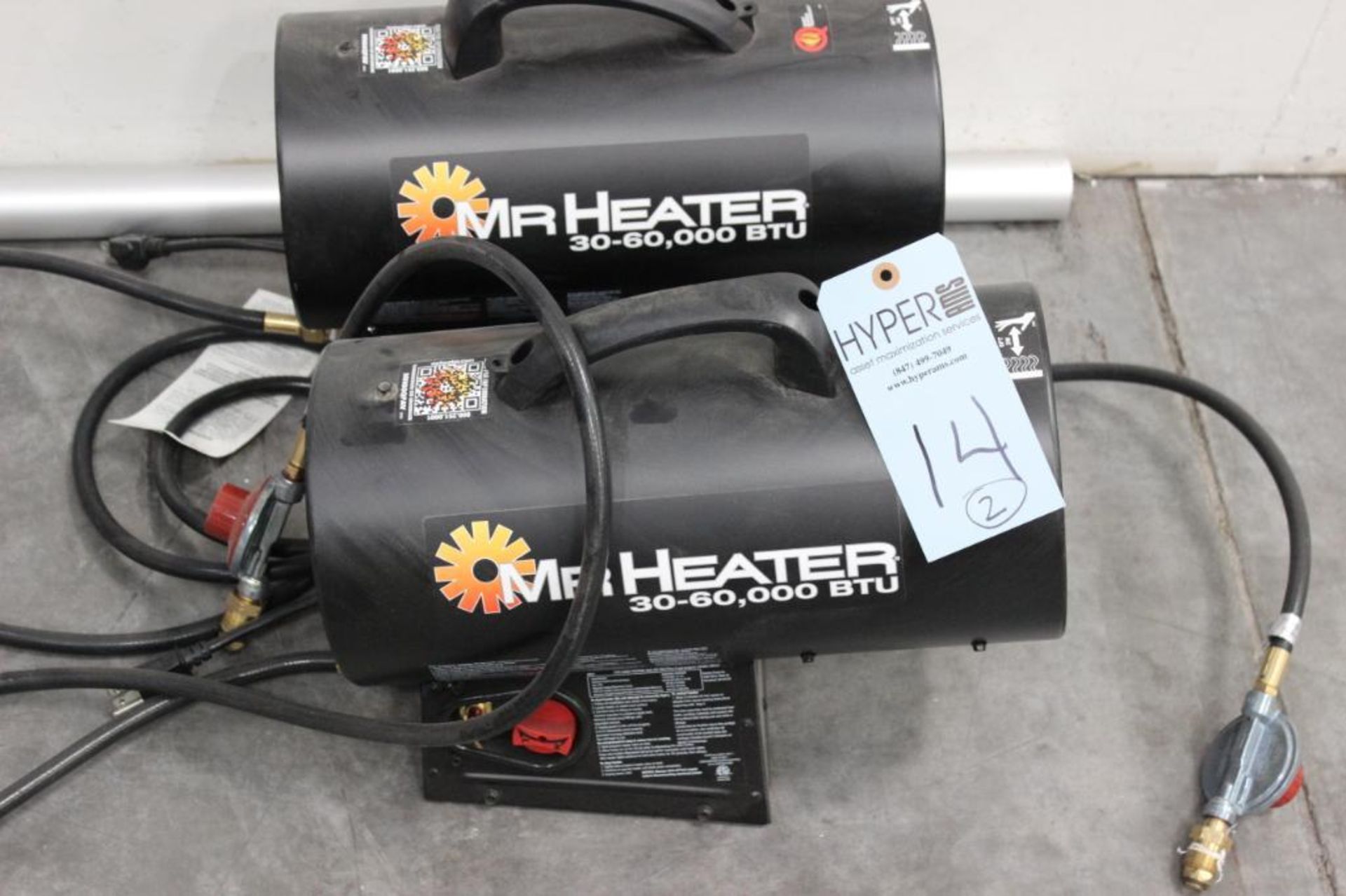 (2) Mr Heater 30-60,000 BTU propane heaters