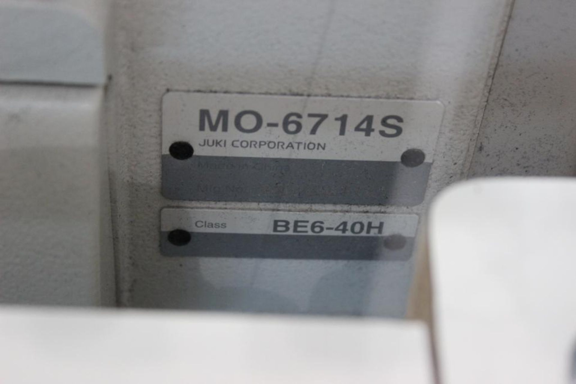 Juki model MO-6714S serging machine class BE6-40H s/n 8MOGM11231 w/Sewing Table - Image 2 of 4