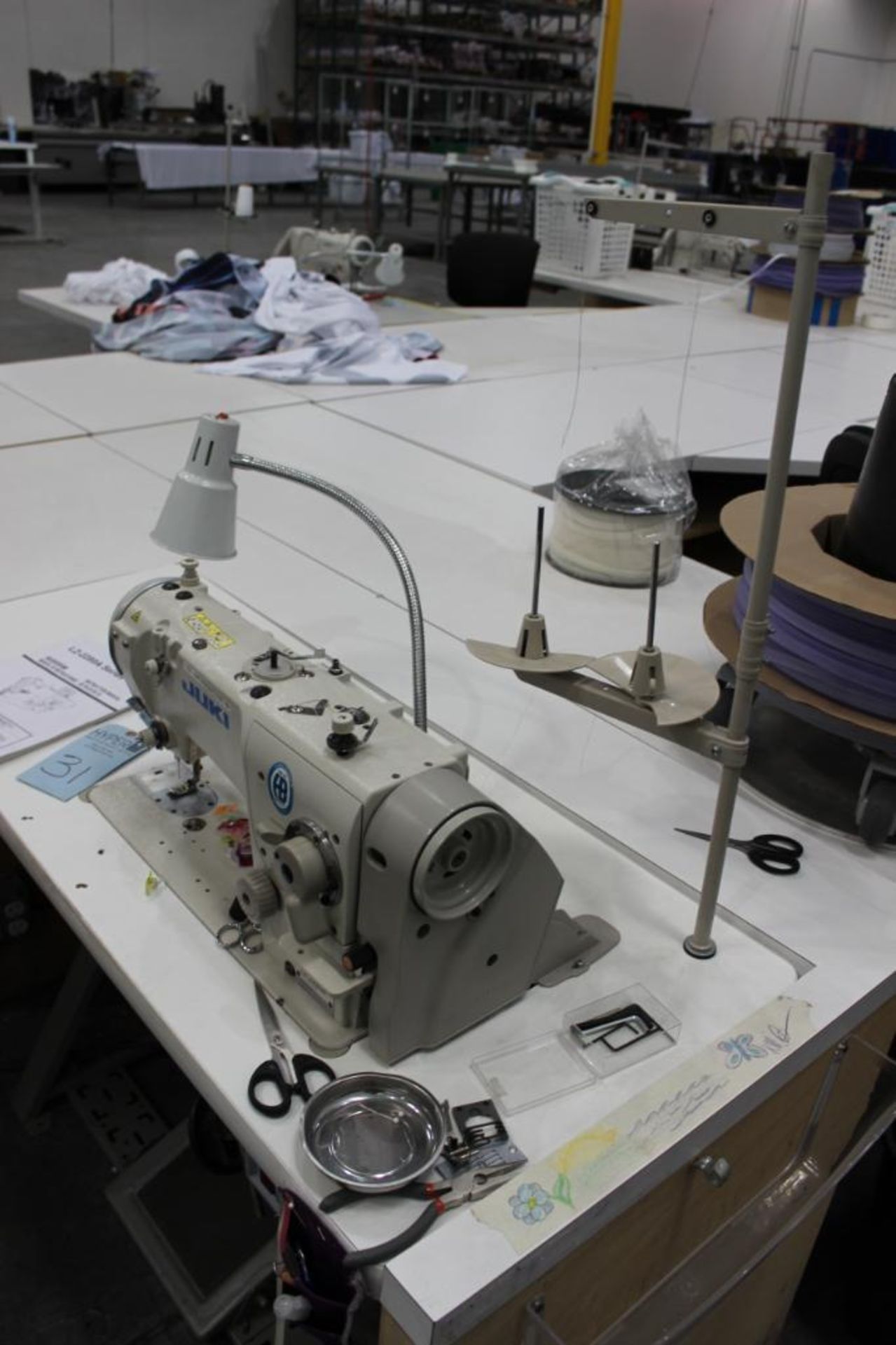 Juki model LZ-2280A sewing machine s/n 8L2GH11259 (est.) w/Sewing Table - Image 5 of 5