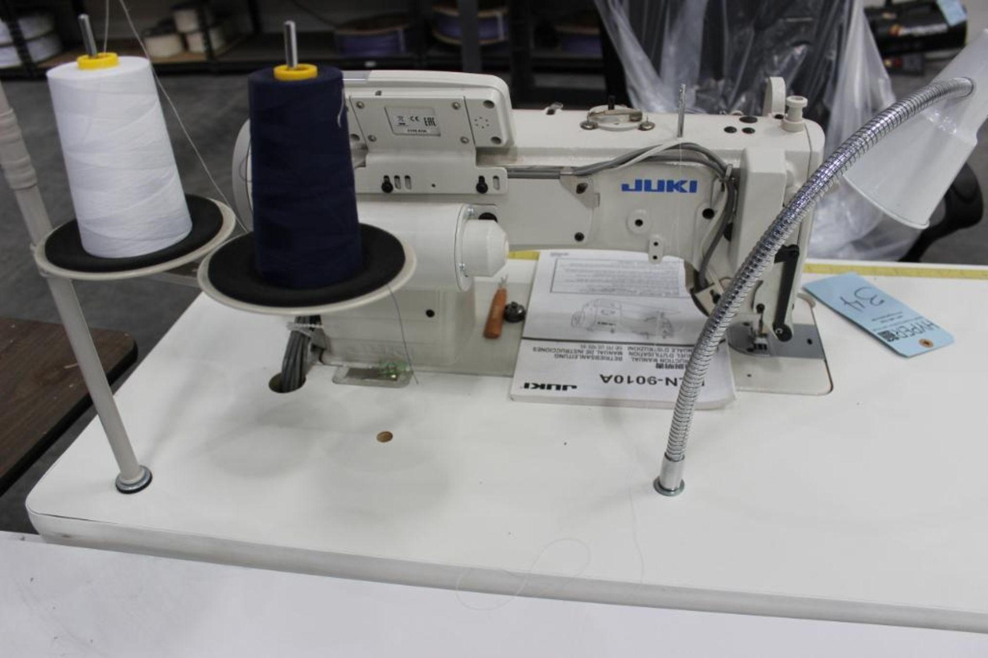 Juki model DLN-9010A-SH sewing machine s/n 2D31000018 w/Sewing Table - Image 5 of 6
