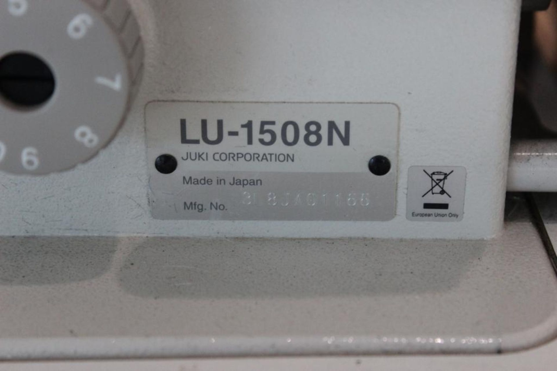 Juki model LU-1508N sewing machine s/n 3L85A01166 w/Sewing Table - Image 3 of 5