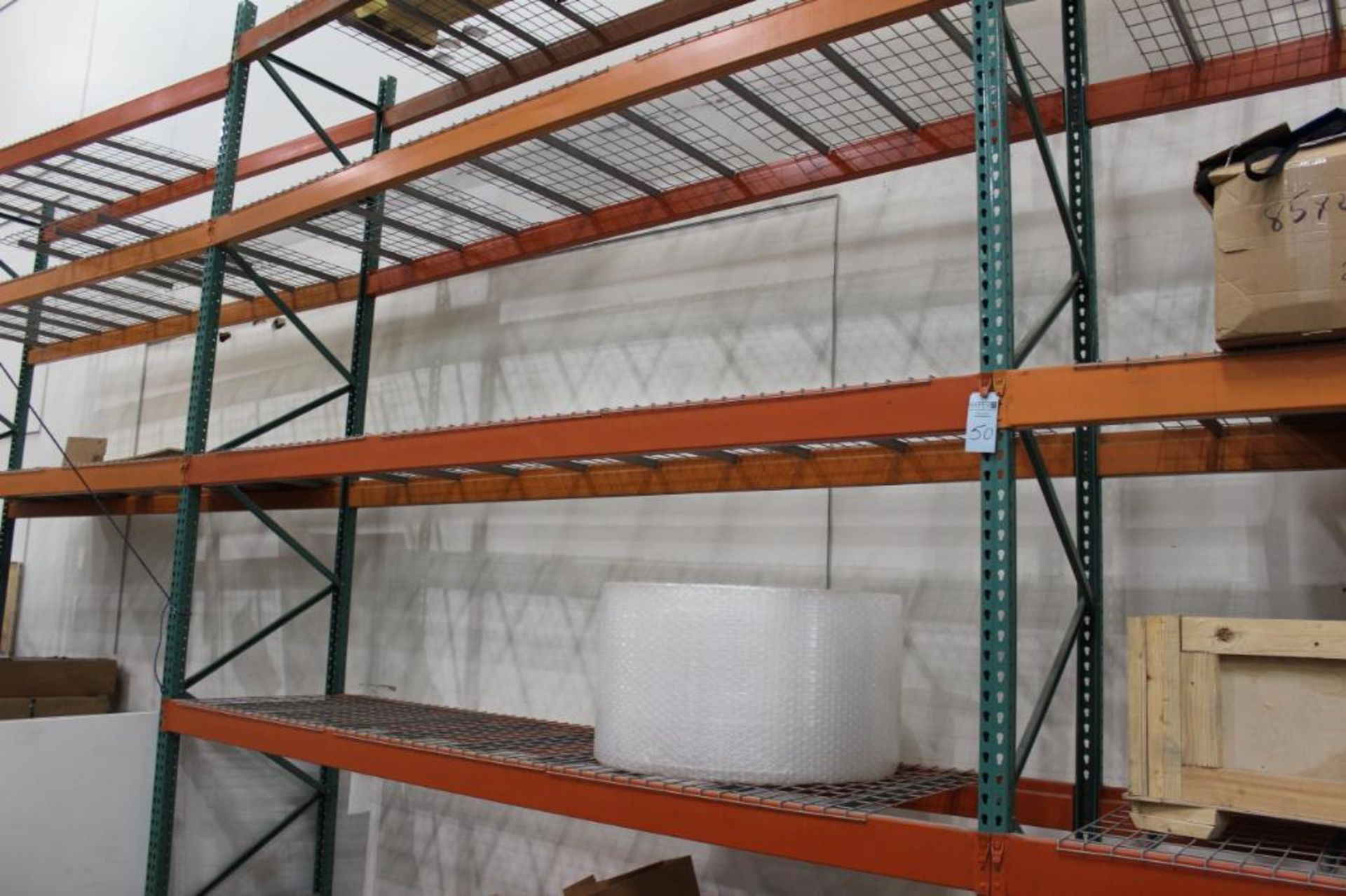 (3)-sections pallet racking 16' x 42” x 13' consisting of (24)-13' crossbars and (4)- 16'x42” uprigh