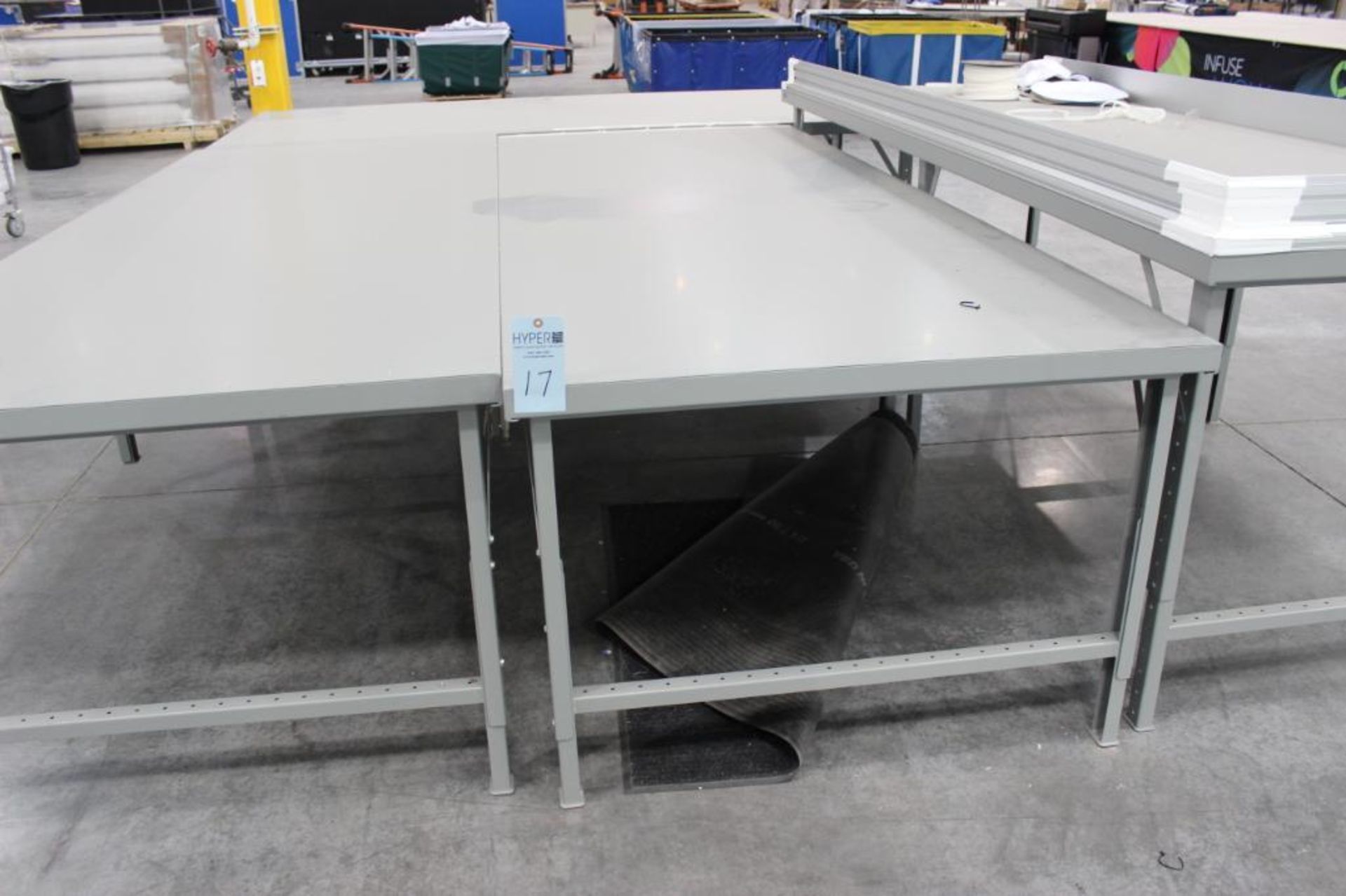 (5) 5' x 10'6” cutting tables (no contents on top)