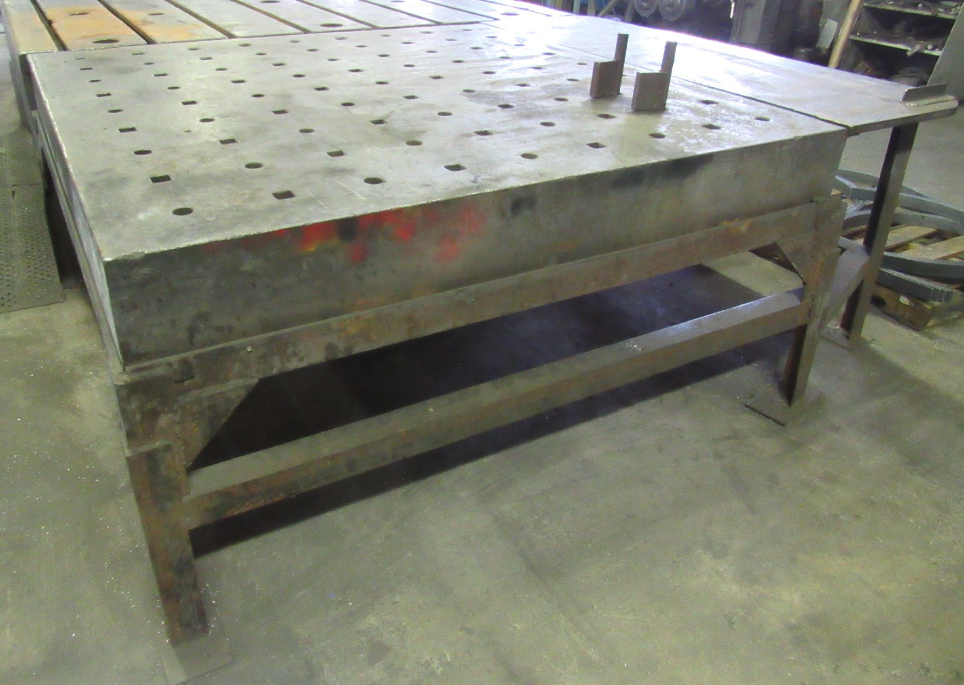 6' x 6' x 10-1/2" Acorn Table w/ 73" x 24" x 1" Steel Table