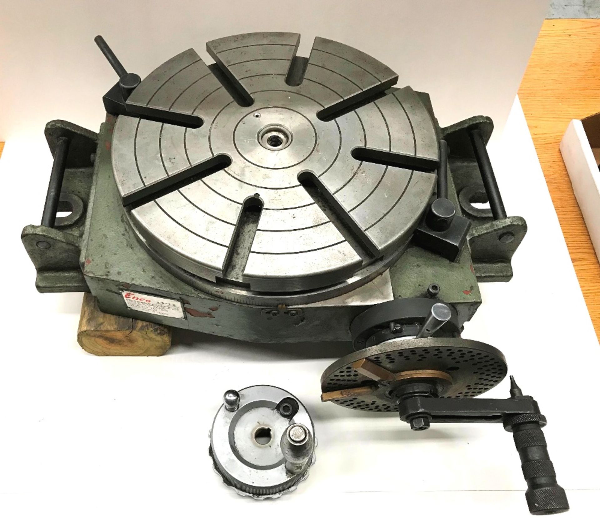 12" Enco Index Rotary Table w/ Rt. Angle Bracket