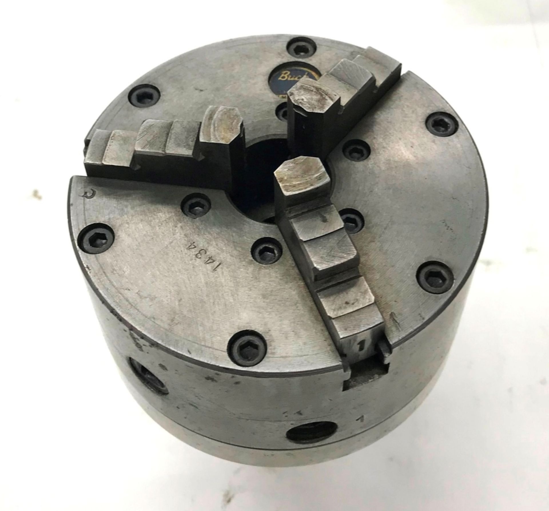 4" Buck Self-Centering 3-Jaw Chuck w/ 6K Collet Back Plate & Asst. 6K Collets - Image 3 of 4