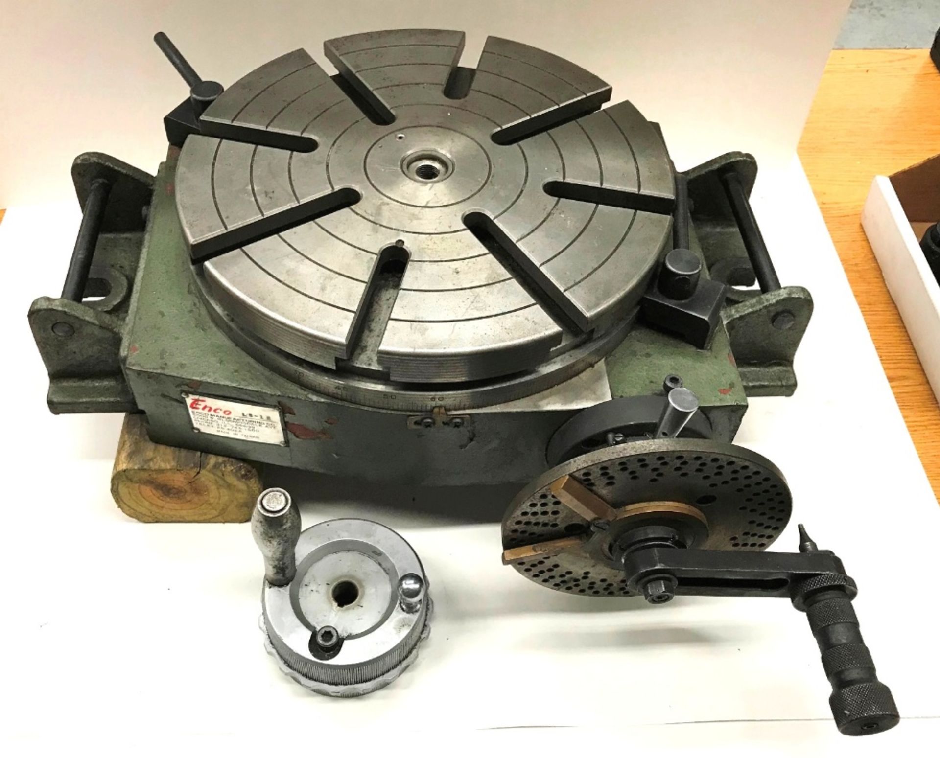 12" Enco Index Rotary Table w/ Rt. Angle Bracket - Image 4 of 5