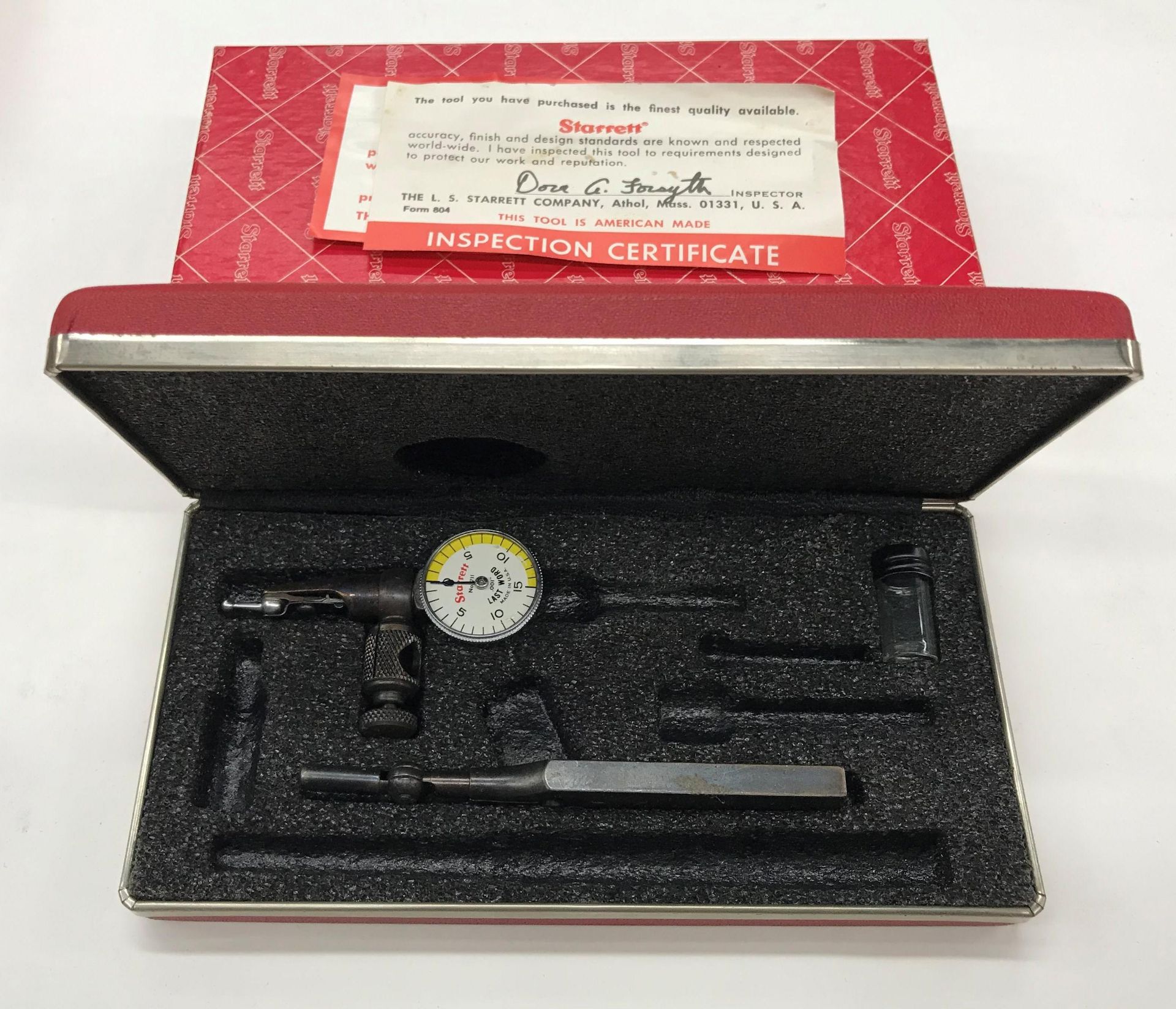 Starrett "Last Word" Cat.711-FS Indicator w/Case