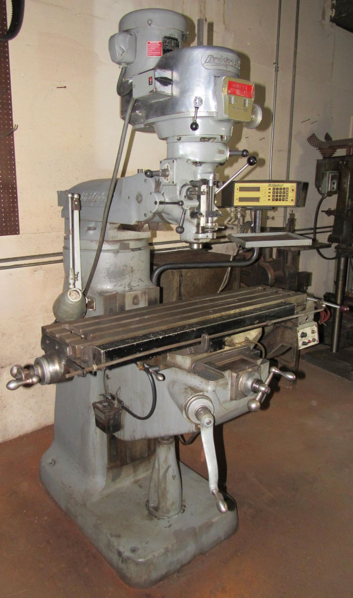 Bridgeport Series 1 2HP Milling Machine - S/N 12BR209627, 9" x 42" P/F Table, Bridgeport 2-Axis DRO,