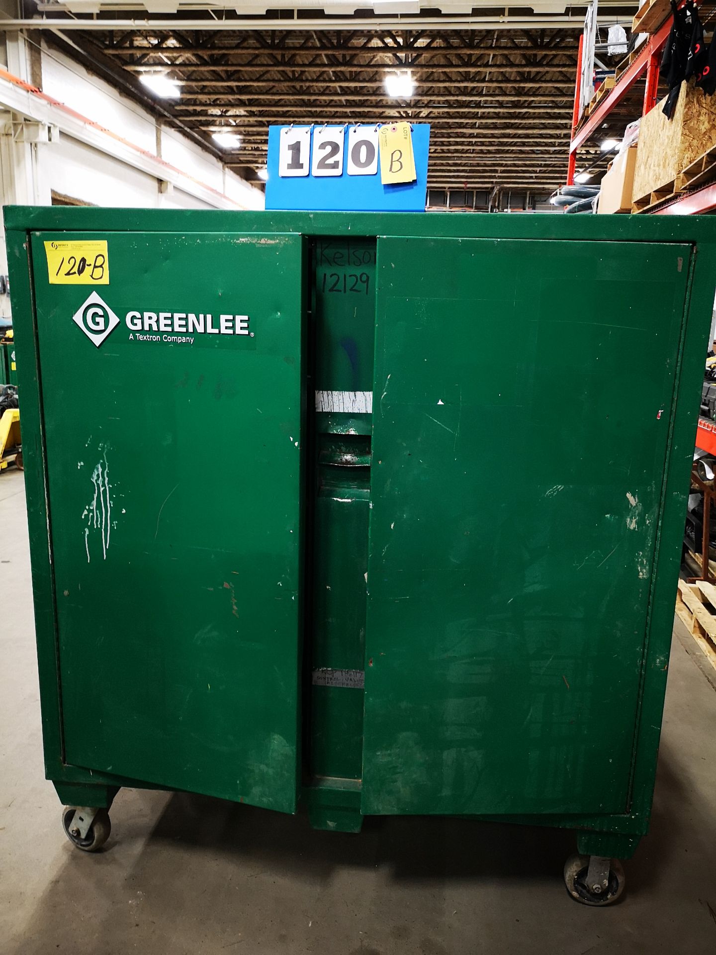 GREENLEE 2-DOOR, 4-TIER JOB BOX, 24"W X 60"L X 56"H