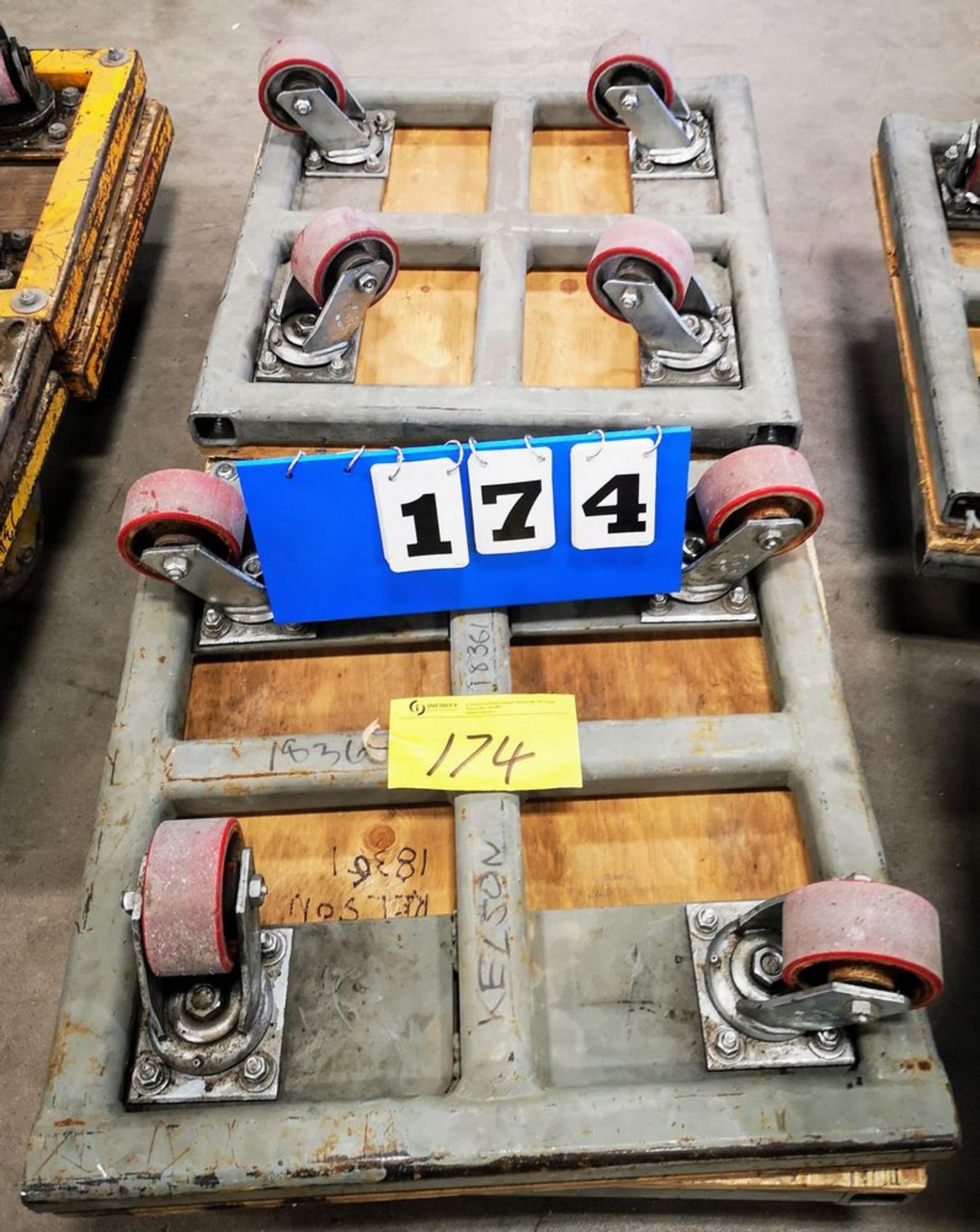 LOT (4) HEAVY DUTY STEEL DOLLIES, 24" X 24"