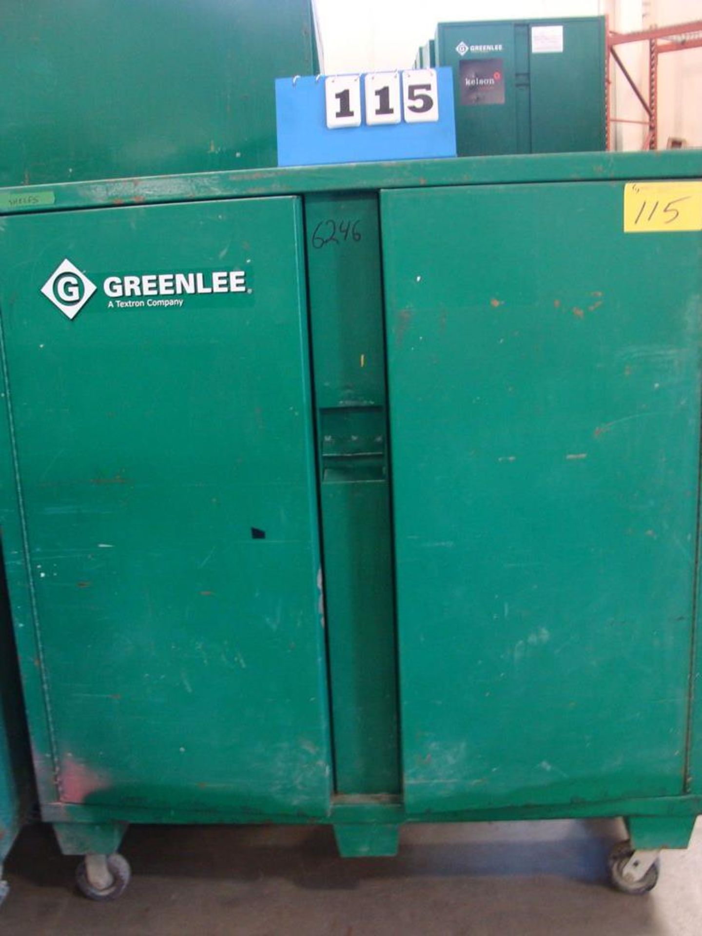 GREENLEE 2-DOOR, 4-TIER JOB BOX, 24"W X 60"L X 56"H