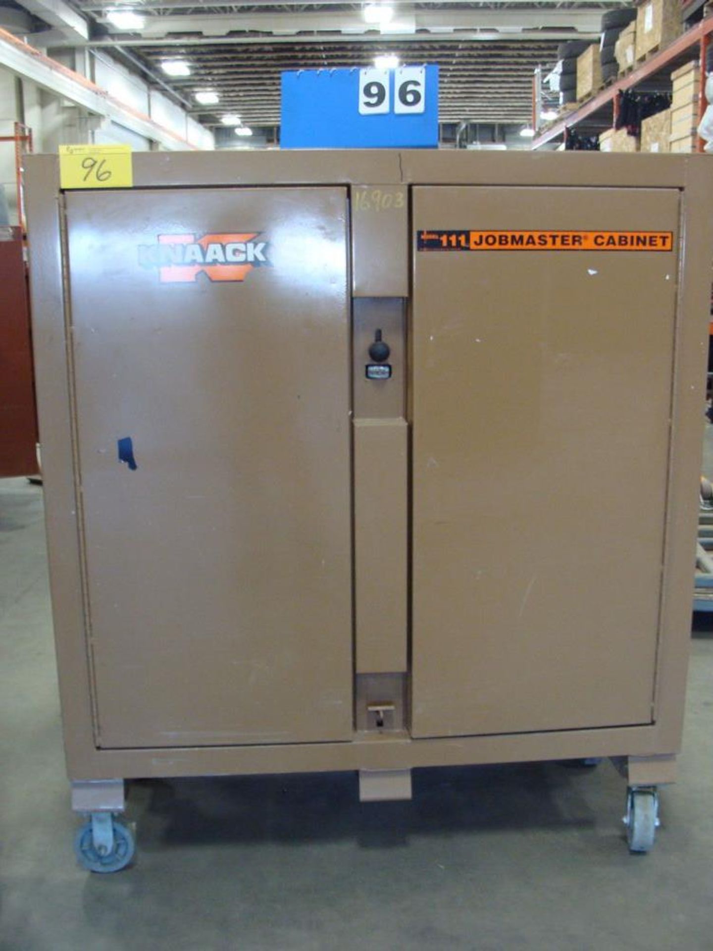 KNAACK JOBMASTER 2-DOOR JOB BOX, MODEL III, 24"W X 60"L X 57"H